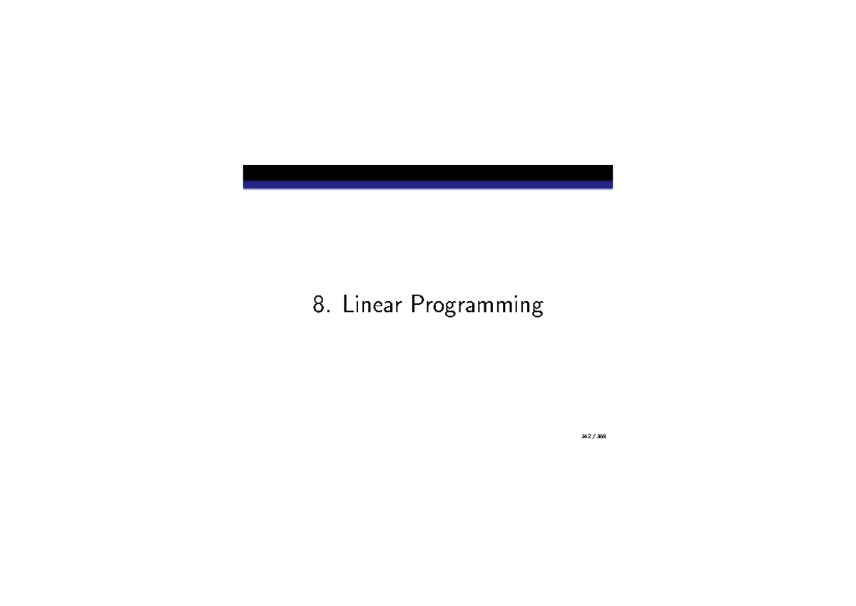 Linear Programming: Techniques & Solutions (Course 342 368) - Studocu