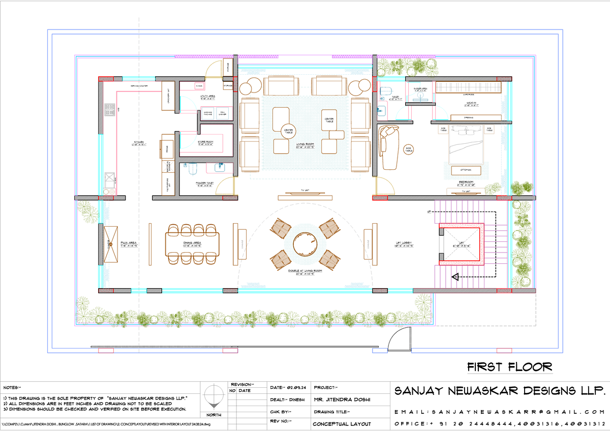 Conceptual Layout of First Floor - NEWASKAR DESIGNS - Studocu