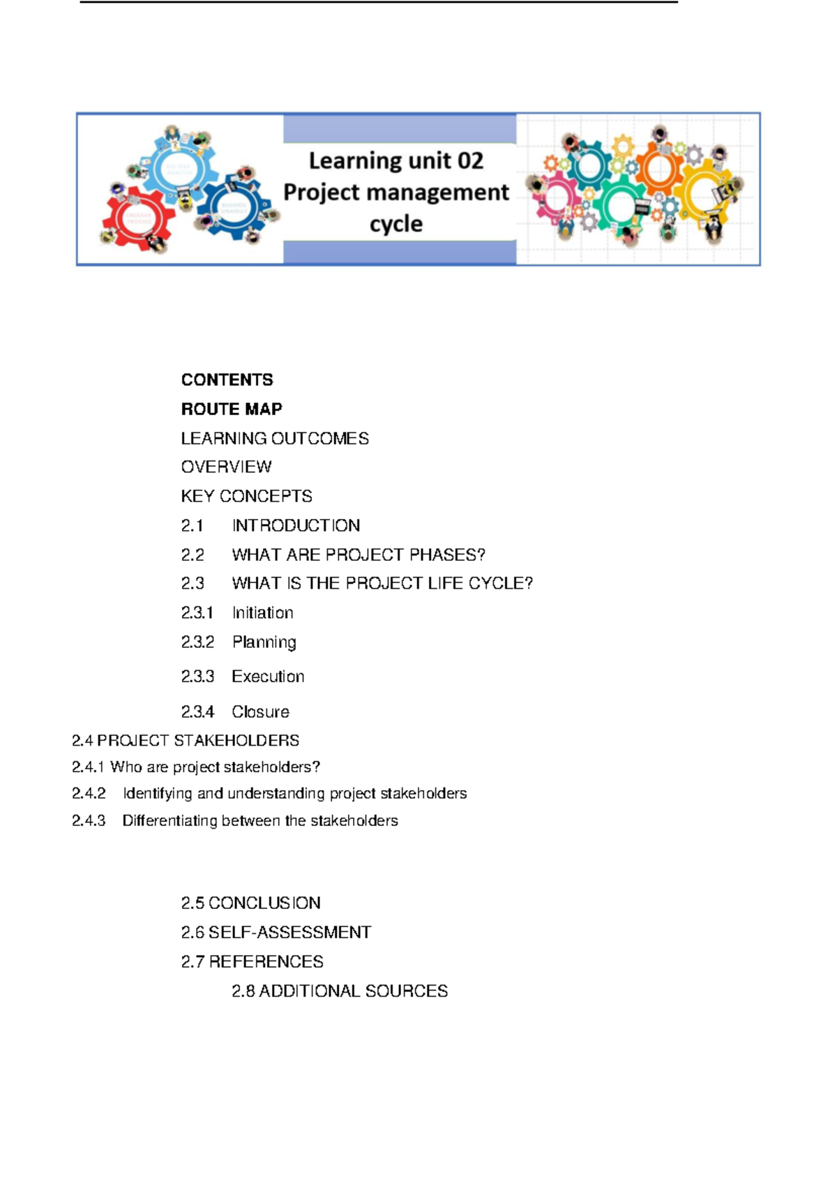 PUB2615 Learning Unit 02: Understanding Project Phases & Life Cycle ...