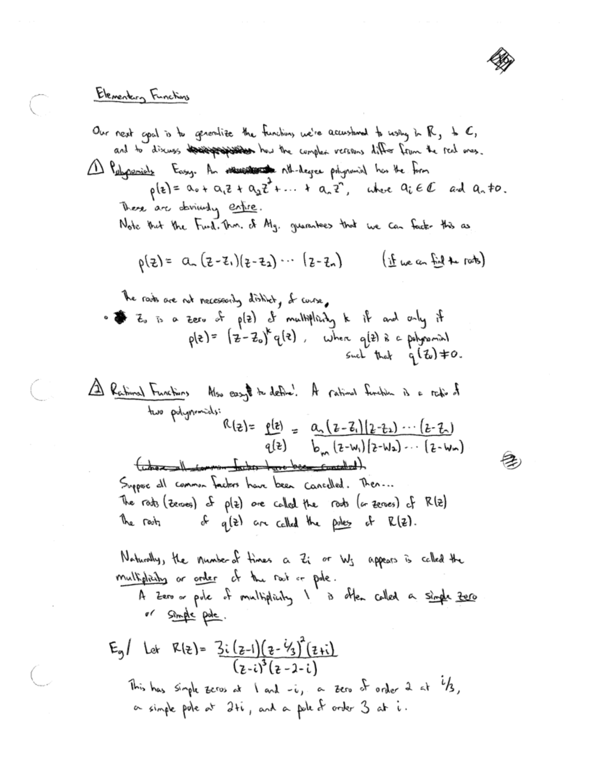 AMath 332.10 Final Exam: Inventory of Functions and Their Properties ...