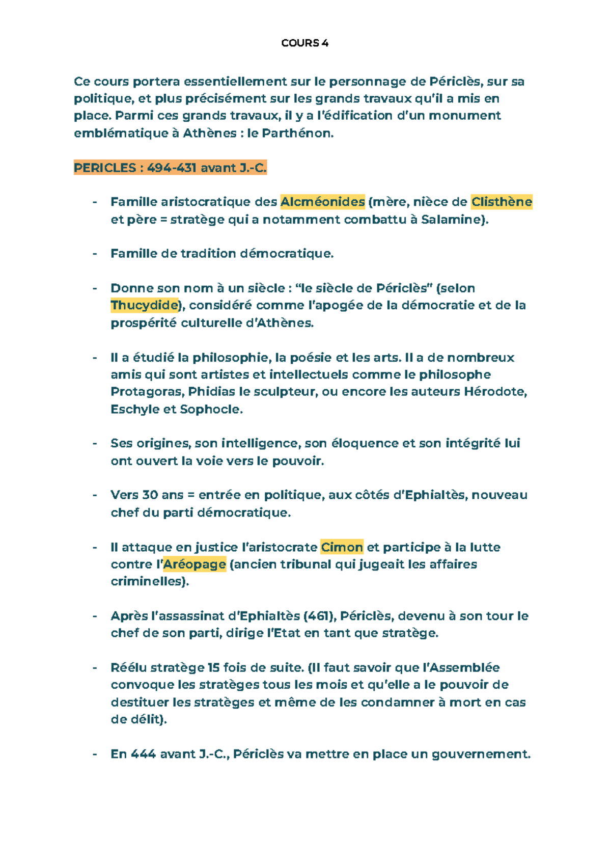 POL101: Le Siècle de Périclès et l'Apogée d'Athènes (494-431 av. J.-C ...