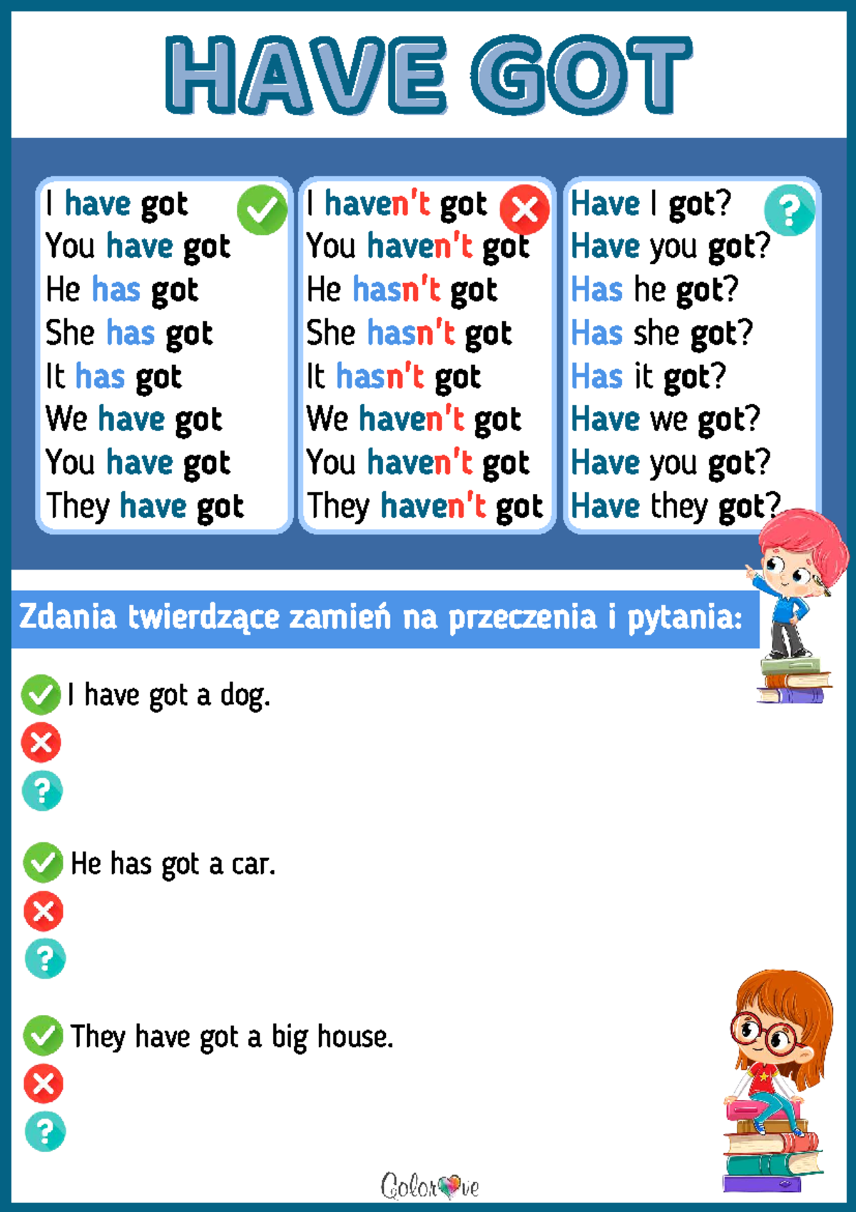 HAVE GOT: Affirmative, Negative, and Interrogative Forms - Studocu