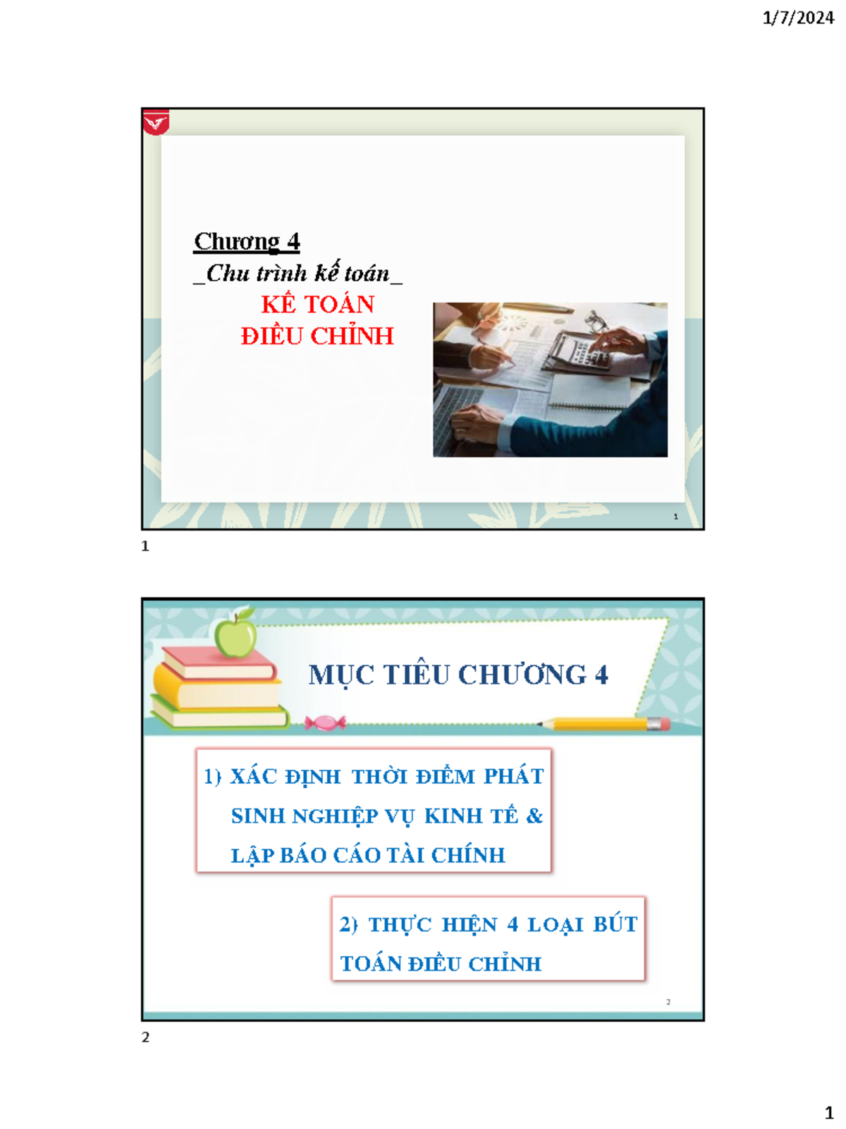 Chương 4 - Bút Toán Điều Chỉnh trong Kế Toán Tài Chính - Studocu