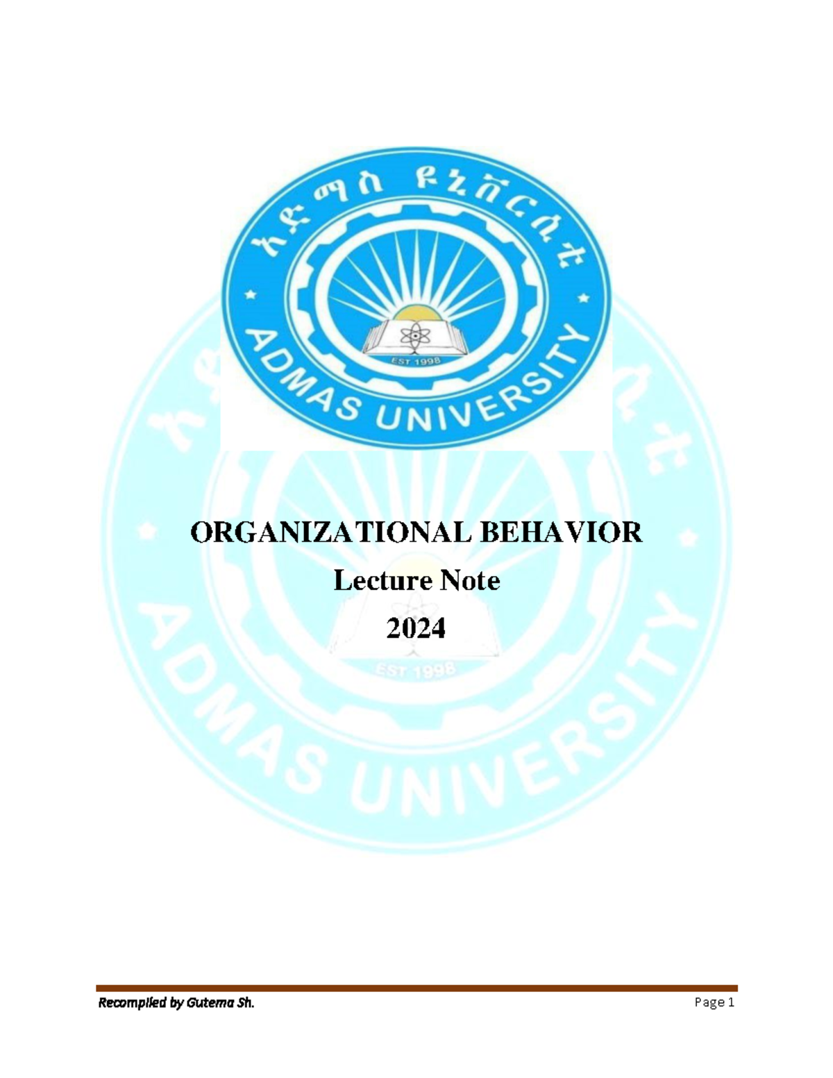 OB 101: Organizational Behavior Lecture Notes - Overview & Key Concepts ...