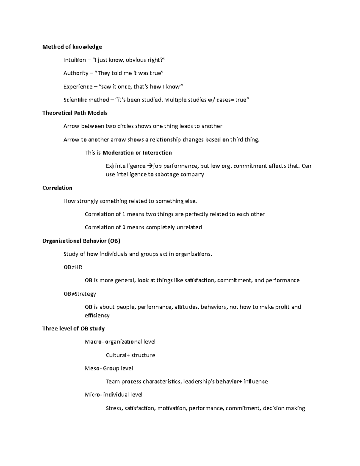 MGB301 Final Exam Study Guide: Key Concepts in Organizational Behavior ...