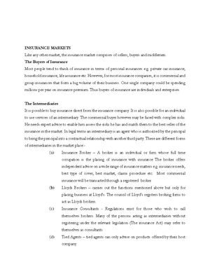 Insurance RISK MGT Final Exam Notes: Ideal Insurable Exposures/Risks ...