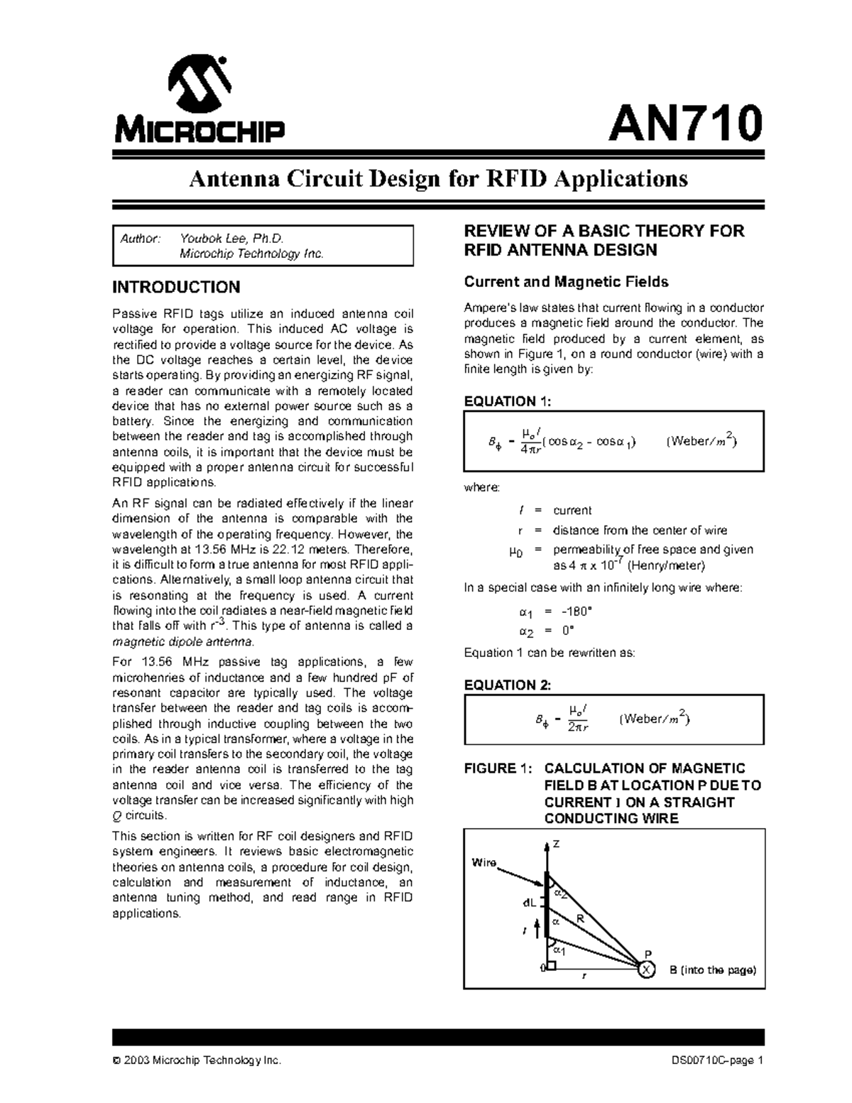 AN710 Antenna Circuit Design for RFID Applications: Theory & Practice ...