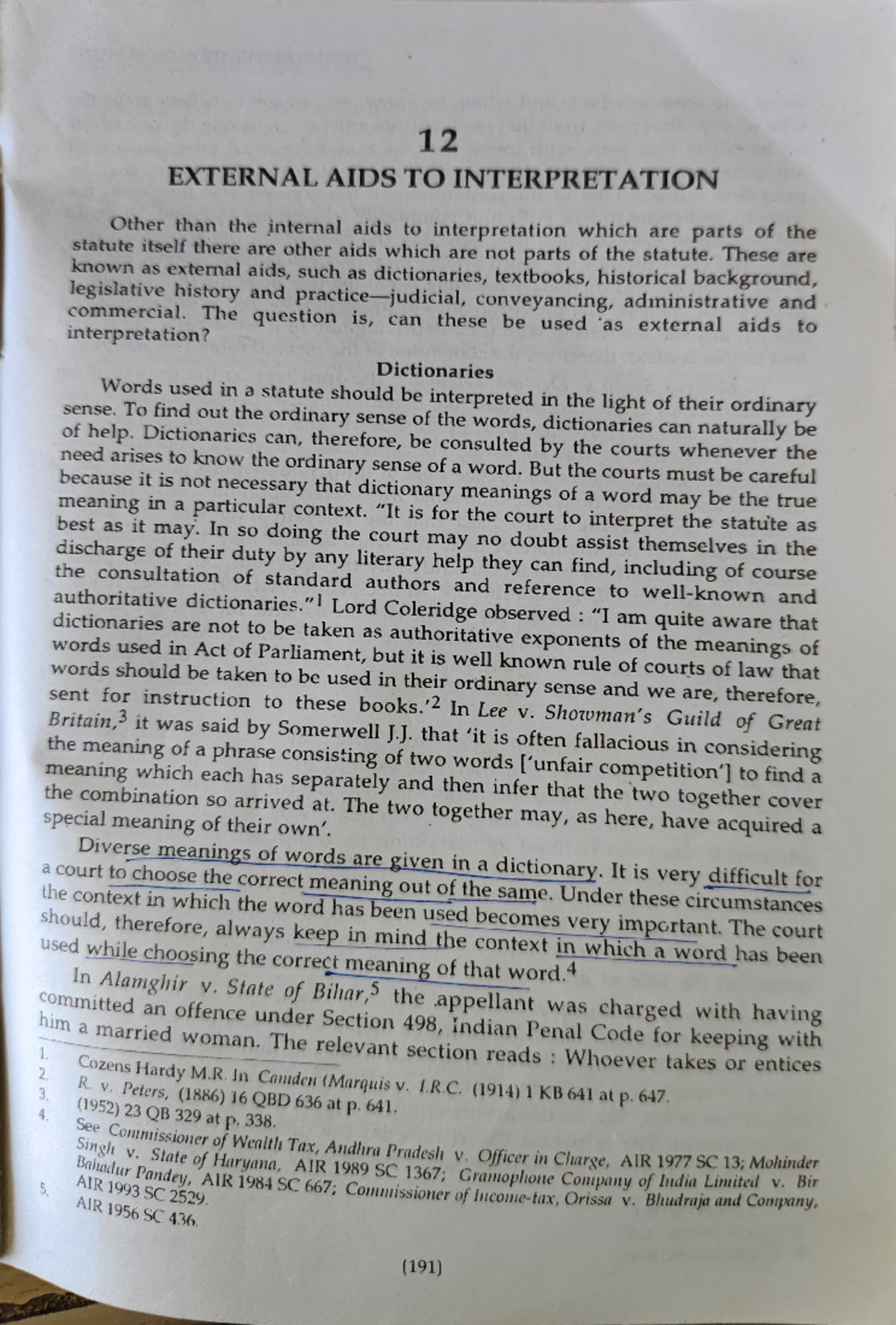 External Aids to Interpretation - Legal Study Notes (Course Code: LA101 ...