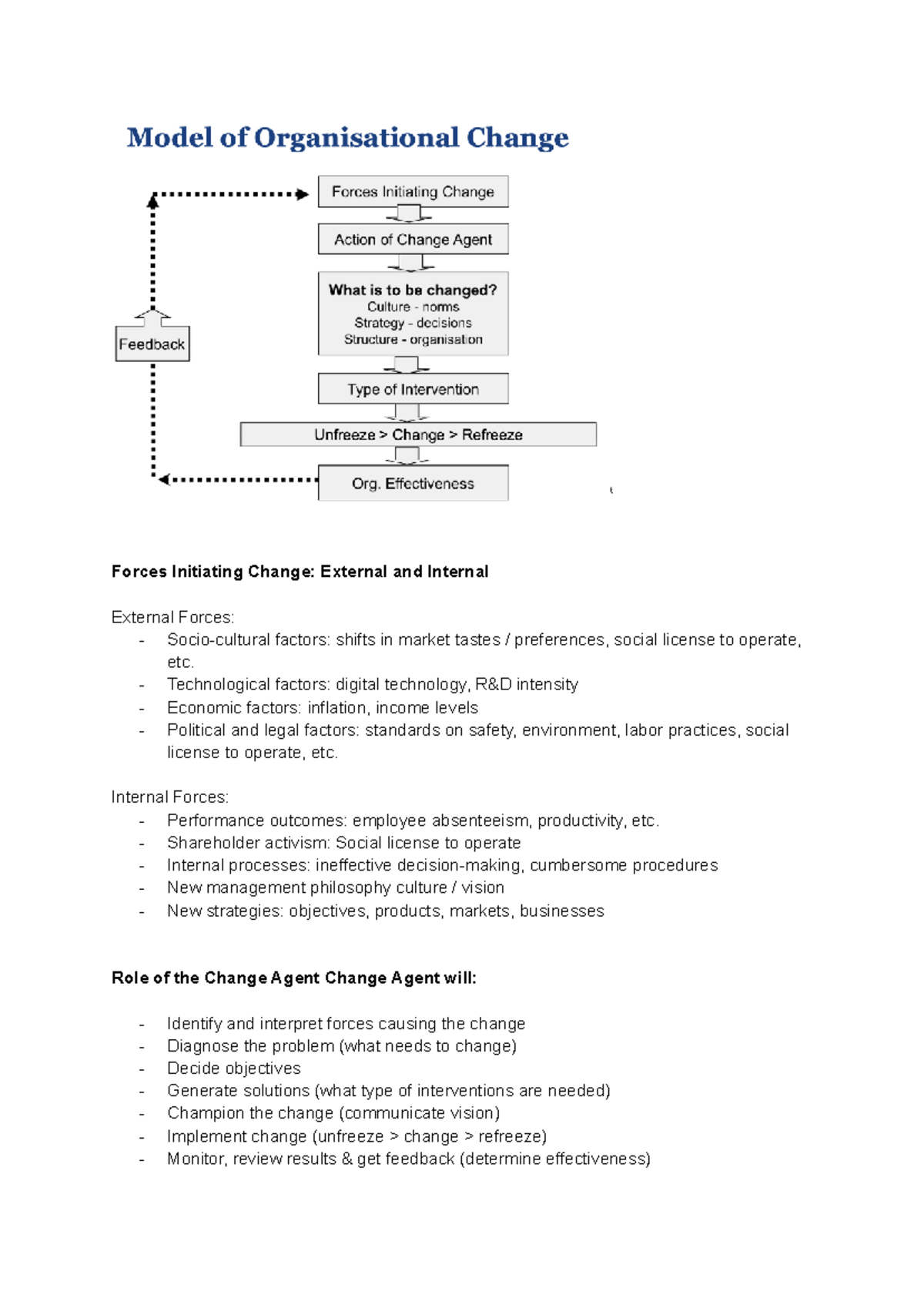 Organisational Change Forces: Internal & External Dynamics Analysis ...