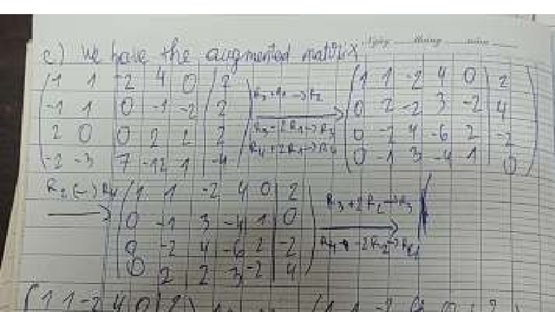 Linear Systems and Augmented Matrices Analysis (MATH 101) - Studocu