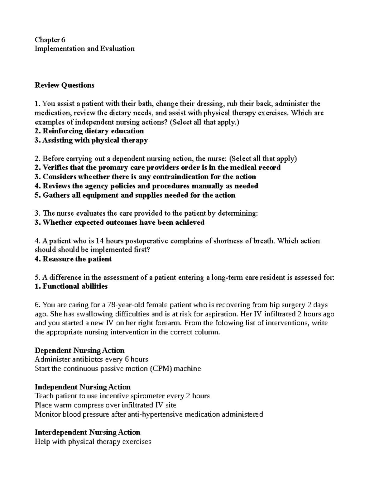 Chapter 5 - Nursing Assessment and Planning Test Bank - Studocu