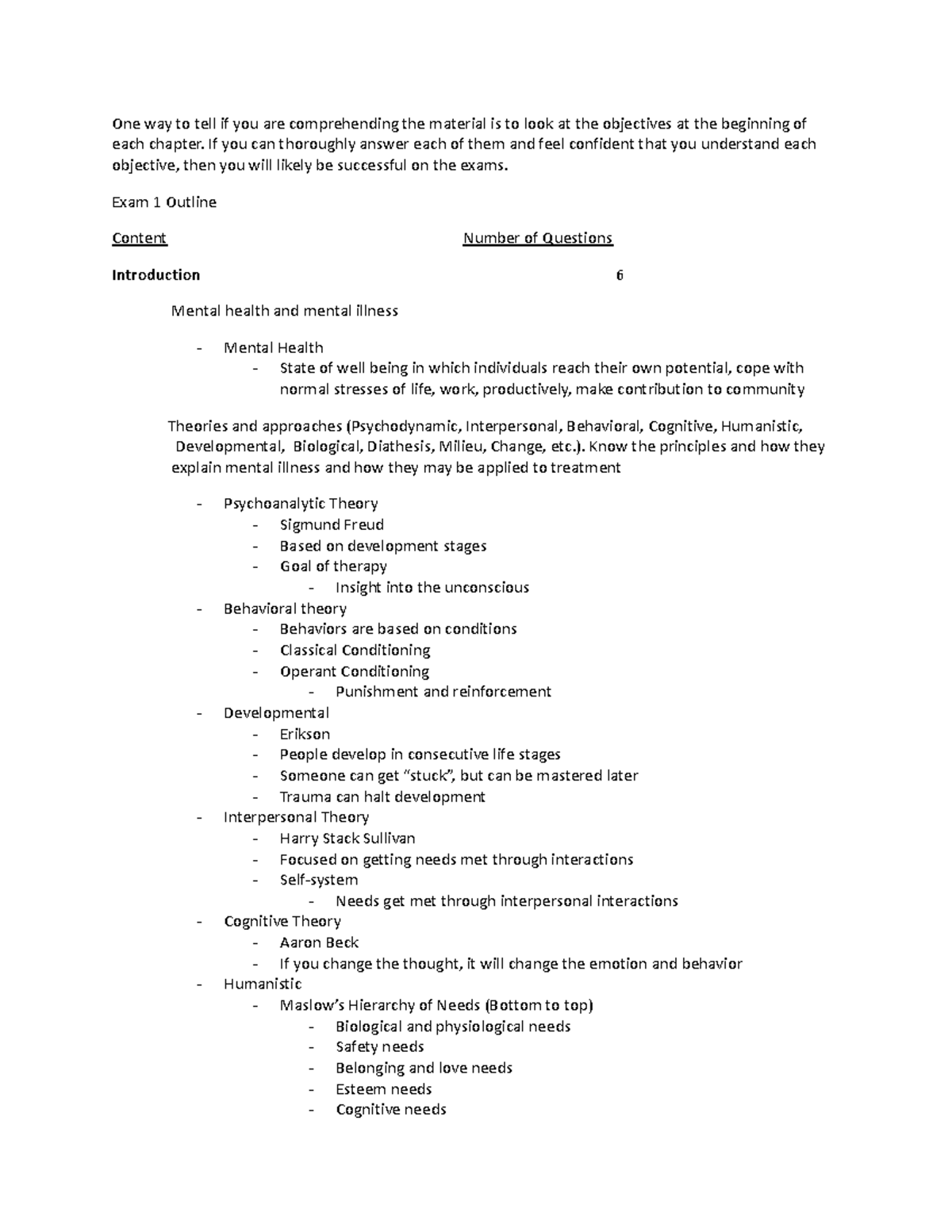 Depressive Disorders and Treatments - Exam 1 Study Guide (NURS 101 ...