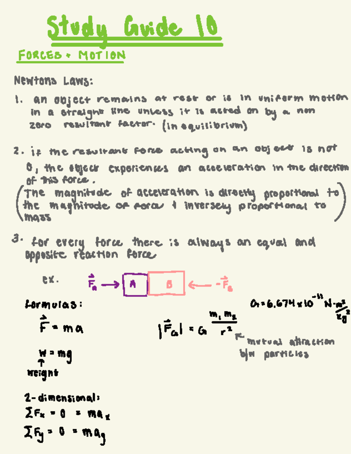 Study Guide 10: Forces and Motion - Newton's Laws Explained - Studocu