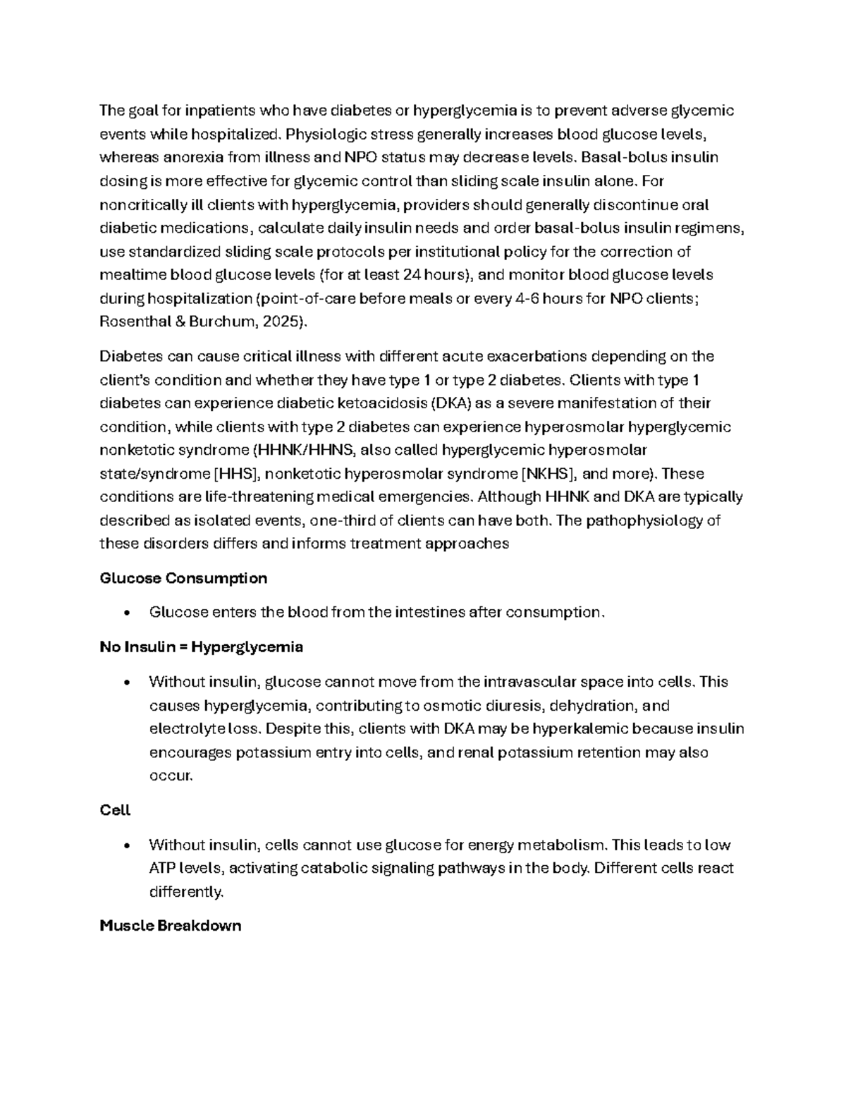Diabetes Management in Hospitalized Patients: DKA and HHNK - Studocu