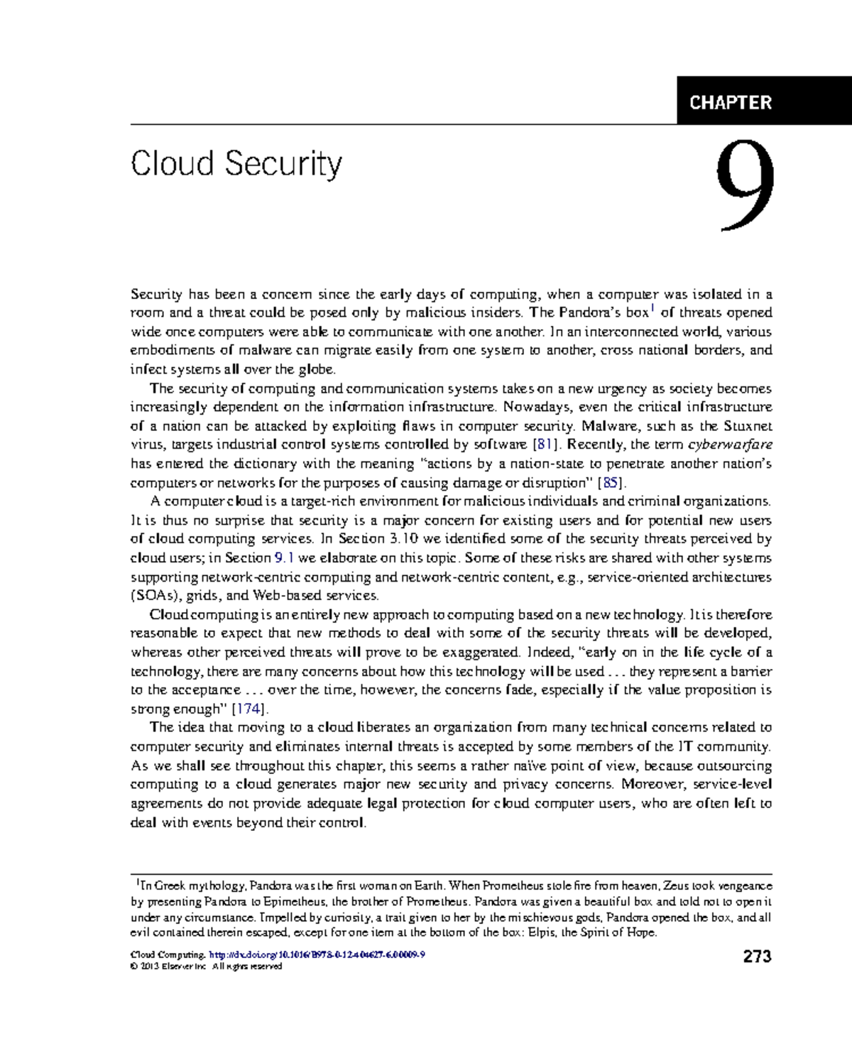 CHAPTER 9: Cloud Security - Understanding Risks and Mitigation ...