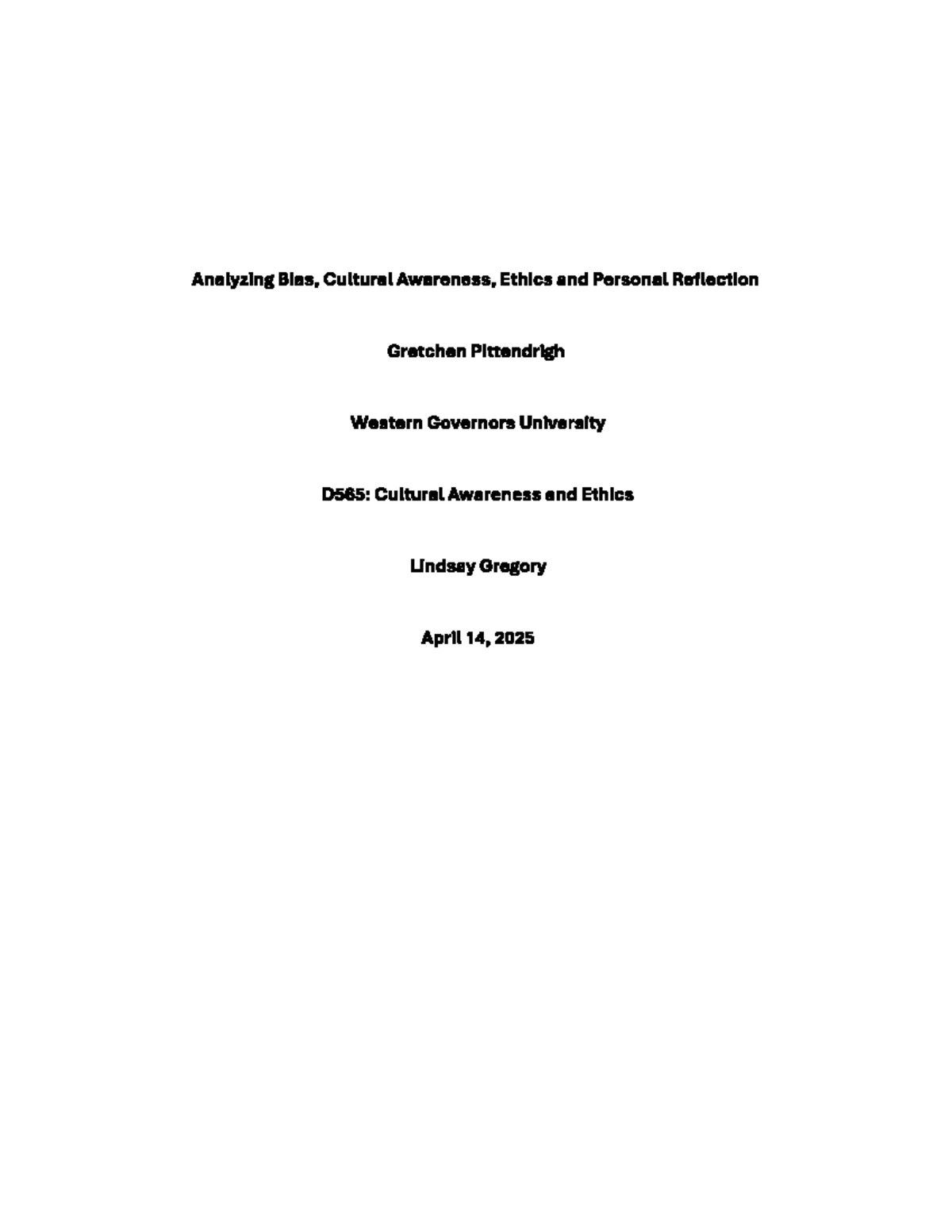 Cultural Awareness: Analyzing Bias and Ethics in Yale's Case Study ...