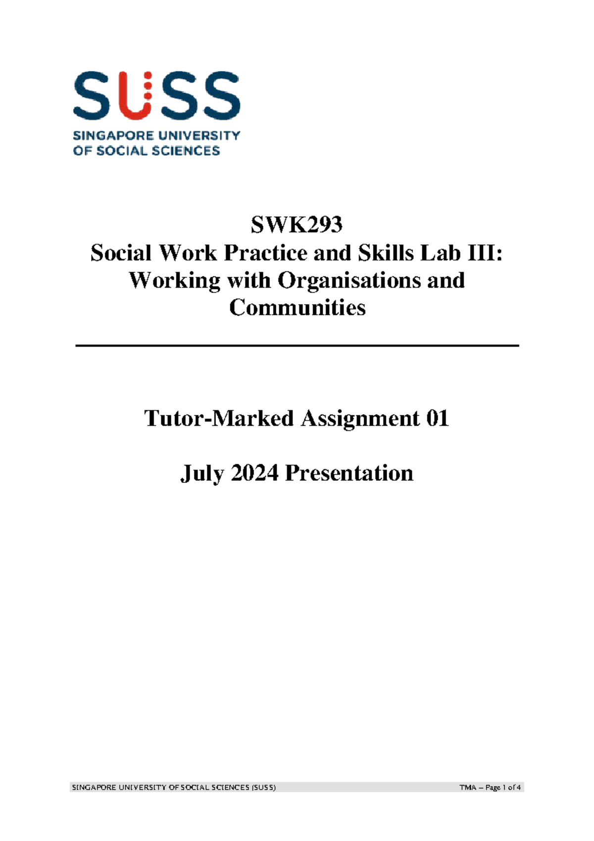 SWK293 JUL24 TMA01 - lecture notes - SWK Social Work Practice and ...