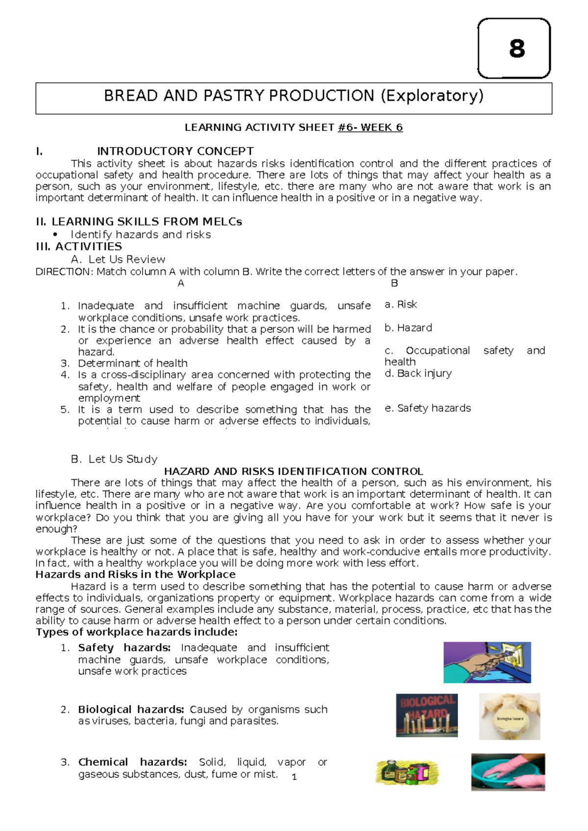 G7 LAS BPP-WEEK6 - ACTIVITY - LEARNING ACTIVITY SHEET #6- WEEK 6 I ...