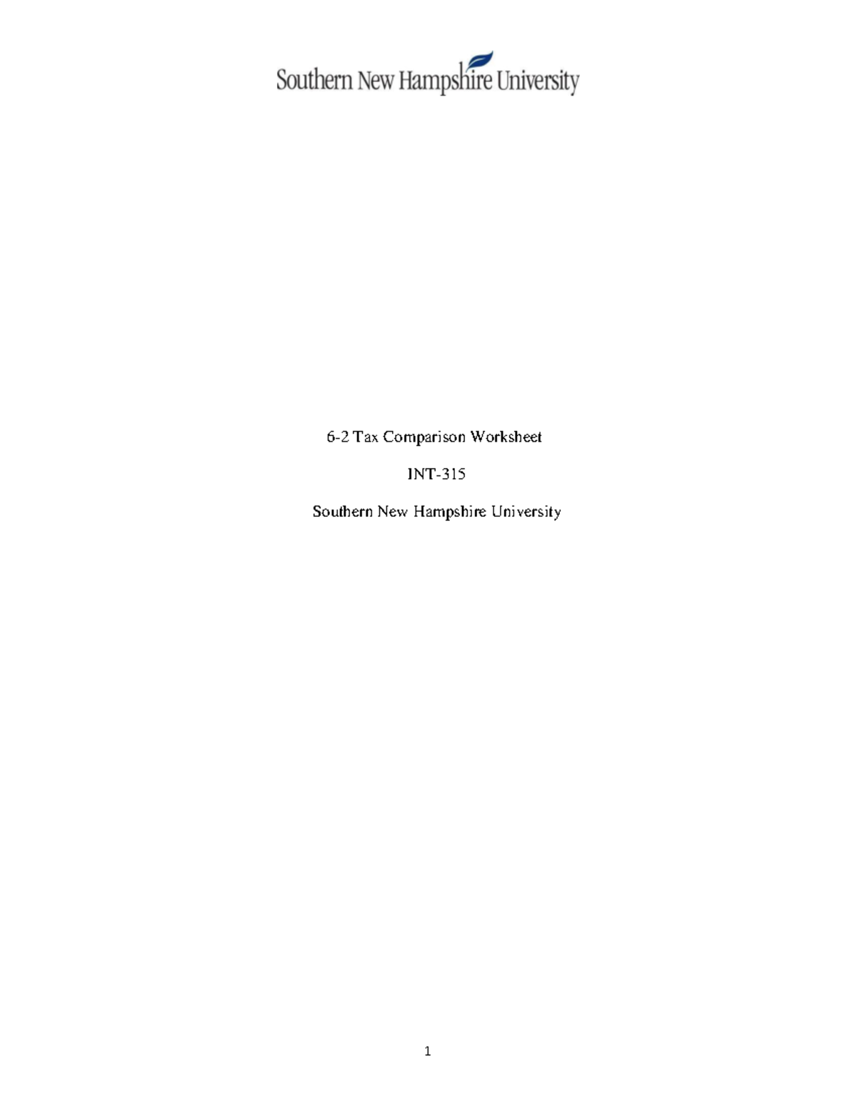 INT 315 Module Six Tax Comparison Worksheet: Germany vs. US - Studocu