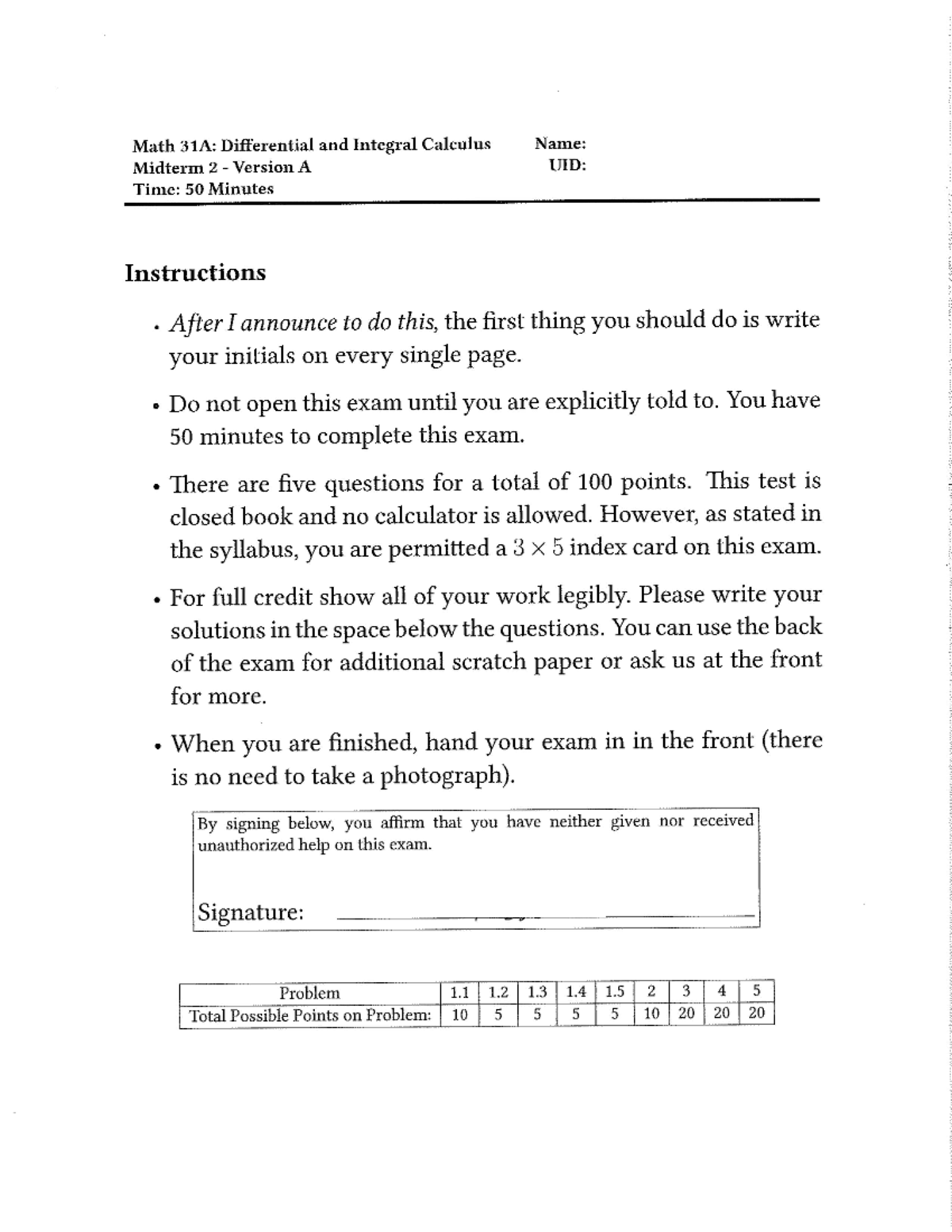 Math 31A F22 Midterm 2: Differential & Integral Calculus Exam Guide ...