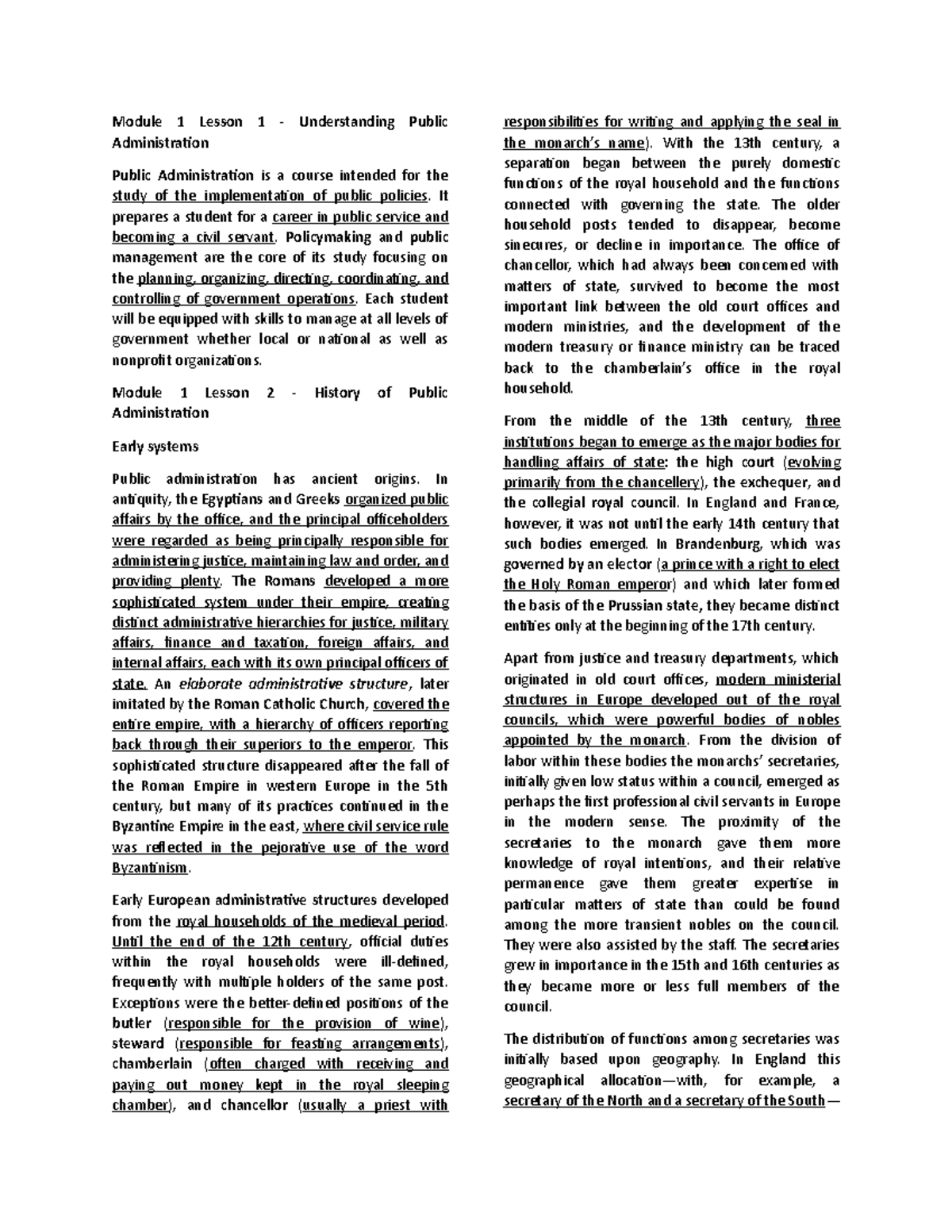 Module 1 Lesson 1 - Politics and Governance - Module 1 Lesson 1 ...