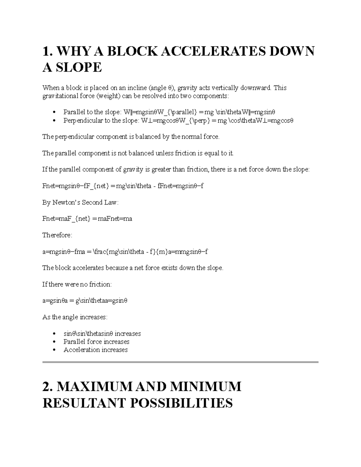 Physics 101: Acceleration, Forces, and Motion Concepts Notes - Studocu