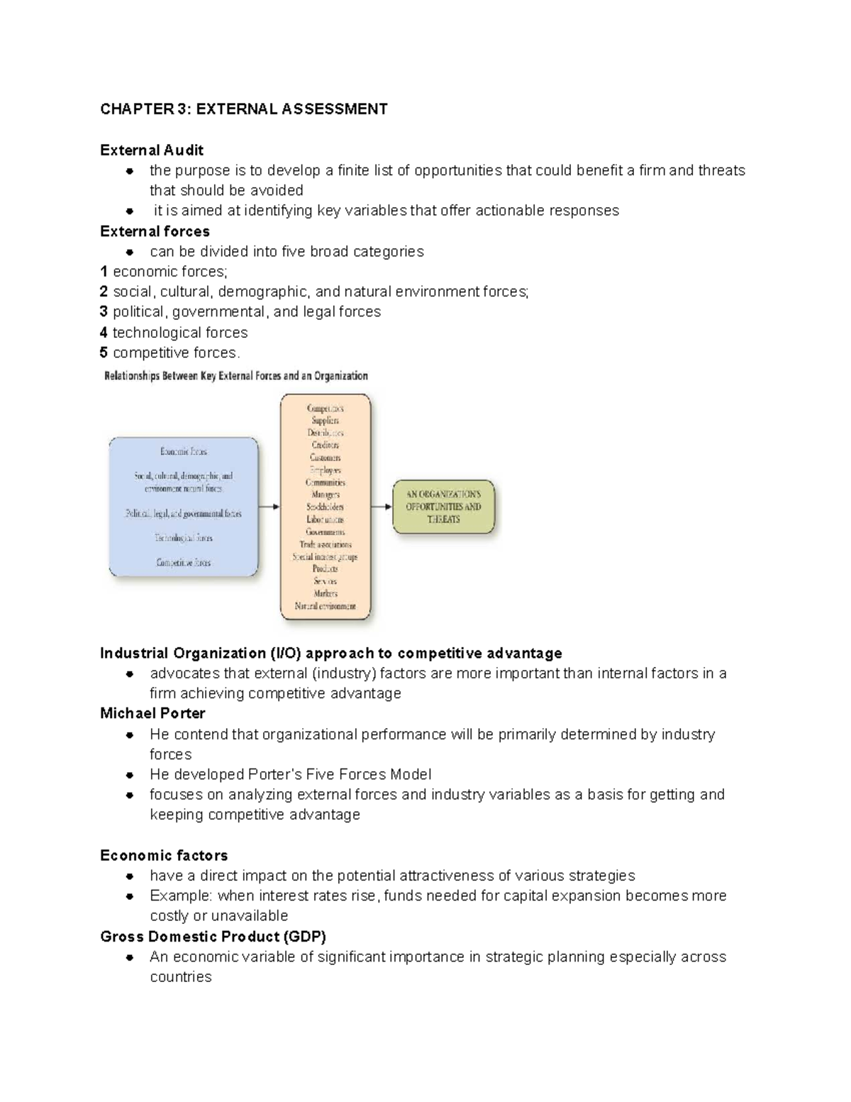 Cbmec CH 3: External Assessment & Competitive Analysis - Studocu