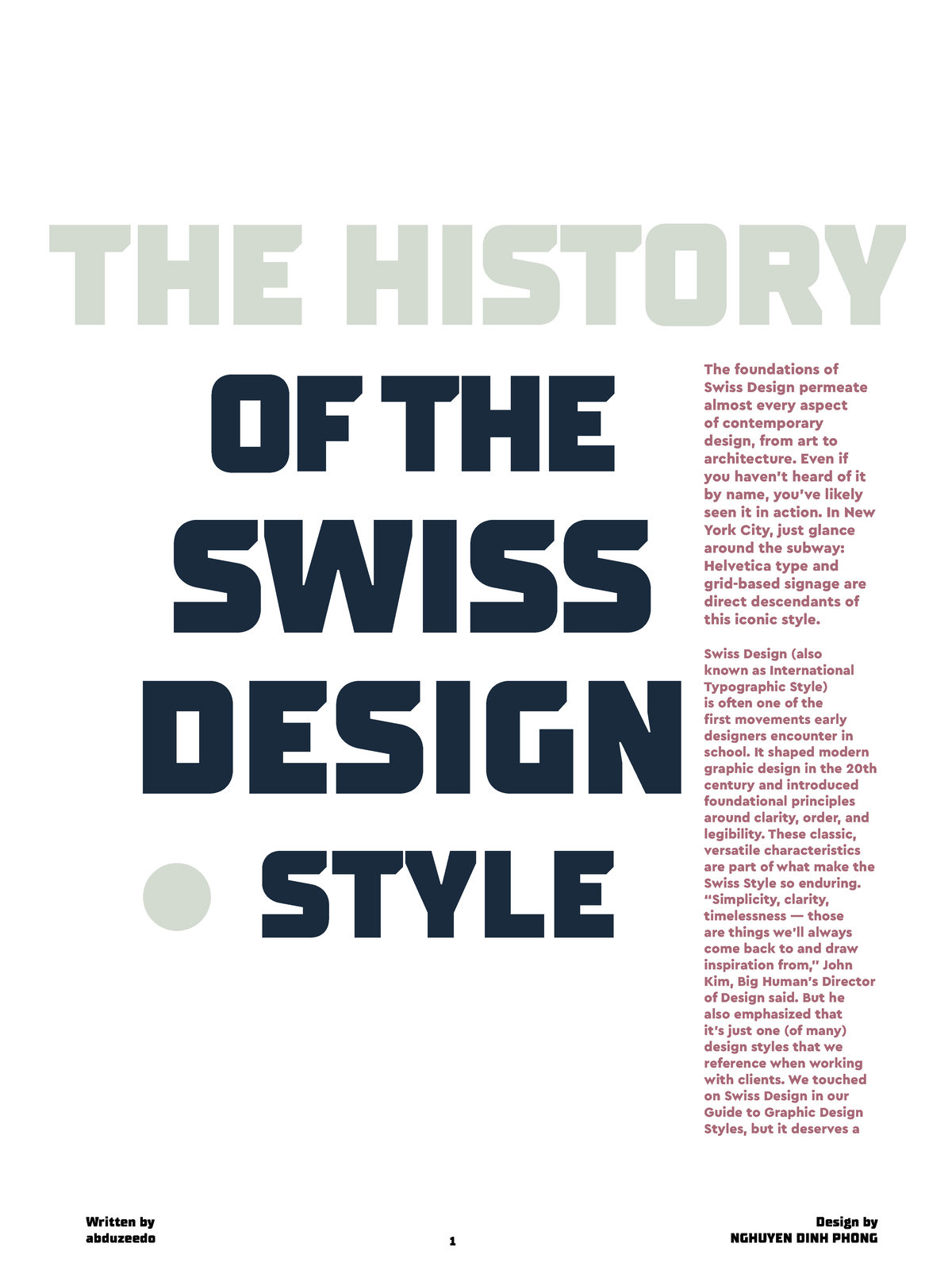 SWISS DESIGN STYLE: A MODERN PERSPECTIVE ON ITS EVOLUTION - Studocu