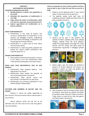 Group 4 - Notes for MMW - GROUP 4 Subject: GEC - MMW — Mathematics in ...