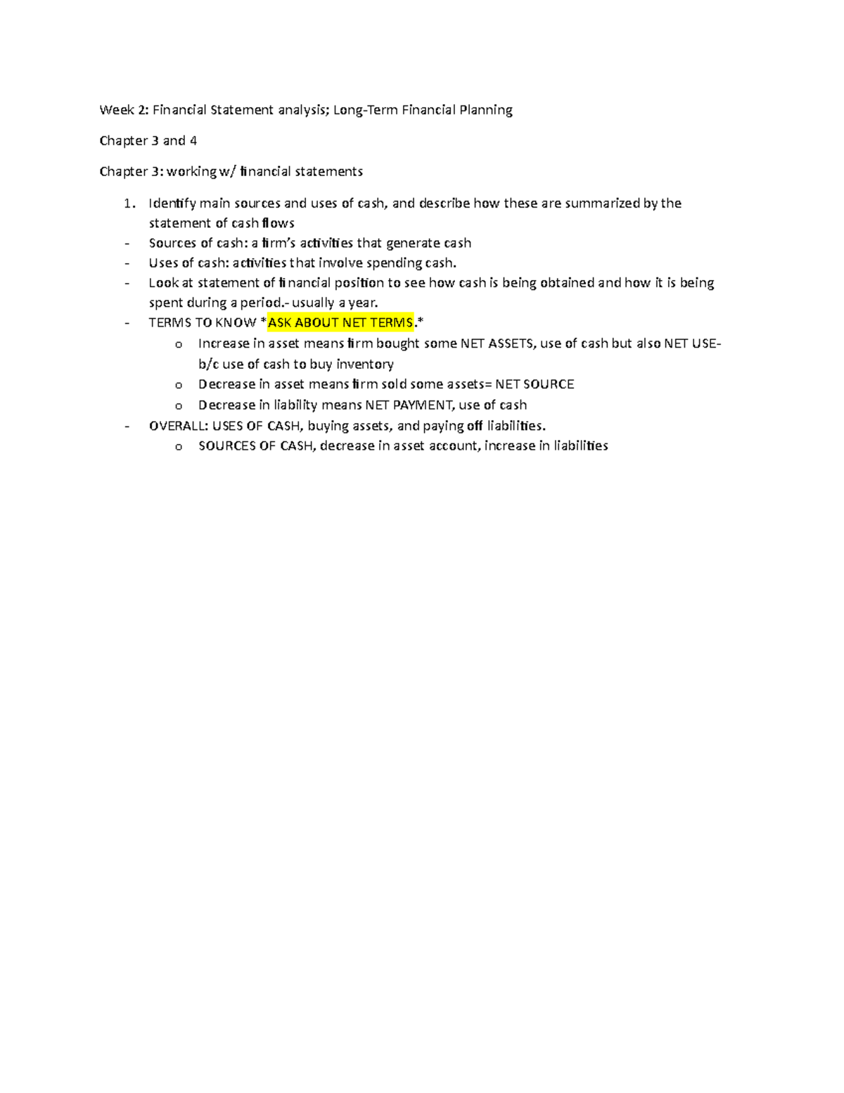 Week 2-chapter 3 and 4 - prof nick keihart - Week 2: Financial ...