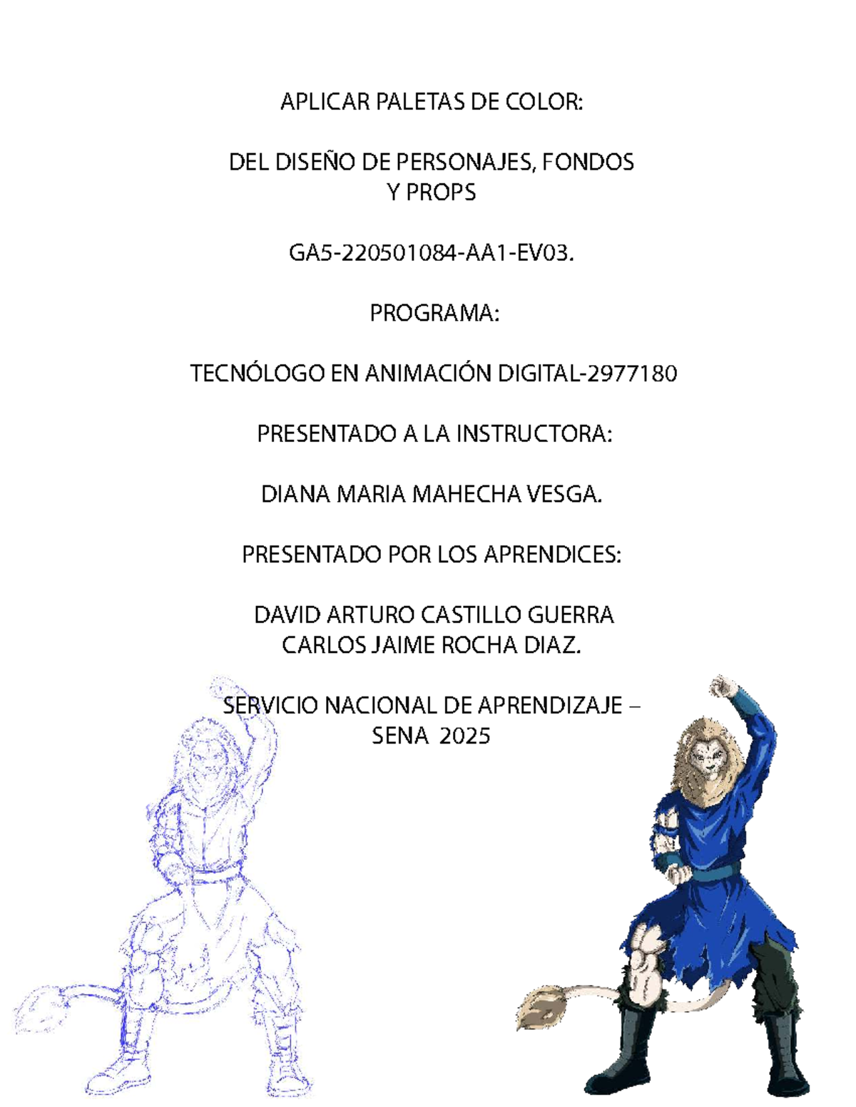 Aplicar Paletas DE Color DEL Diseño DE Personaje, Fondos Y Props. GA5 ...