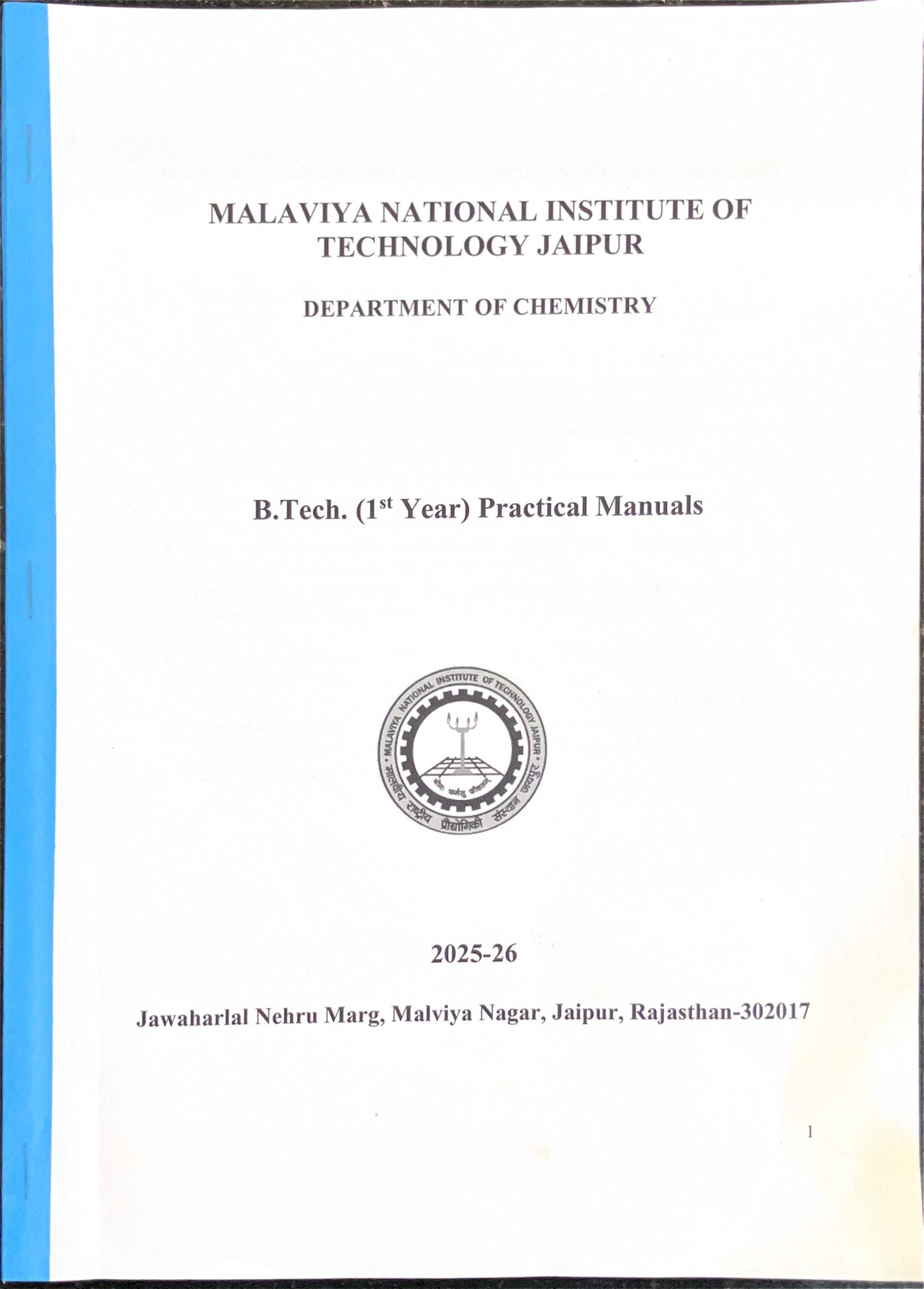 Chem Lab Manual - B.Tech 1st Year Practical Guide - Studocu
