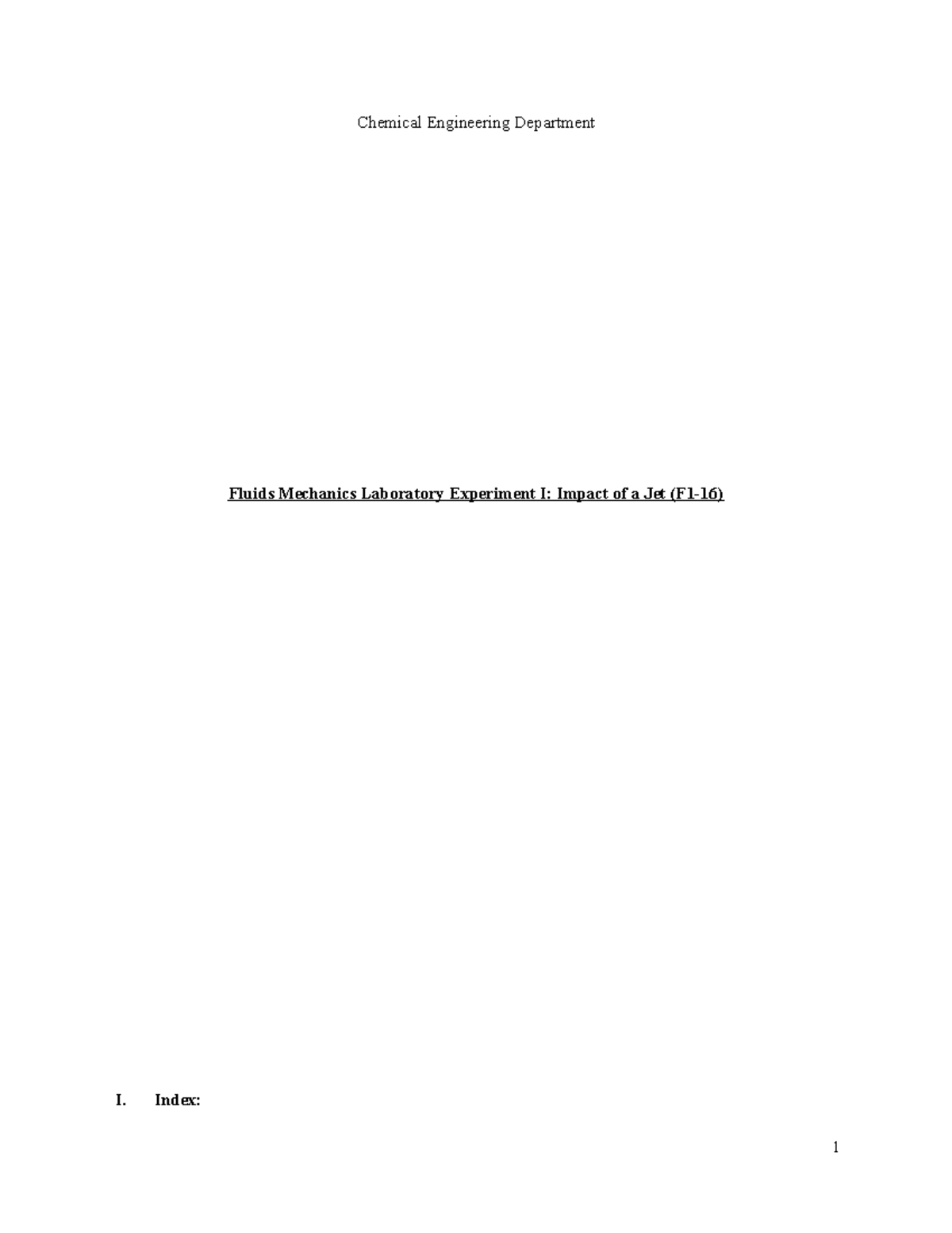 Informe - Impact of a Jet (F1-16) Lab Experiment Overview - Studocu