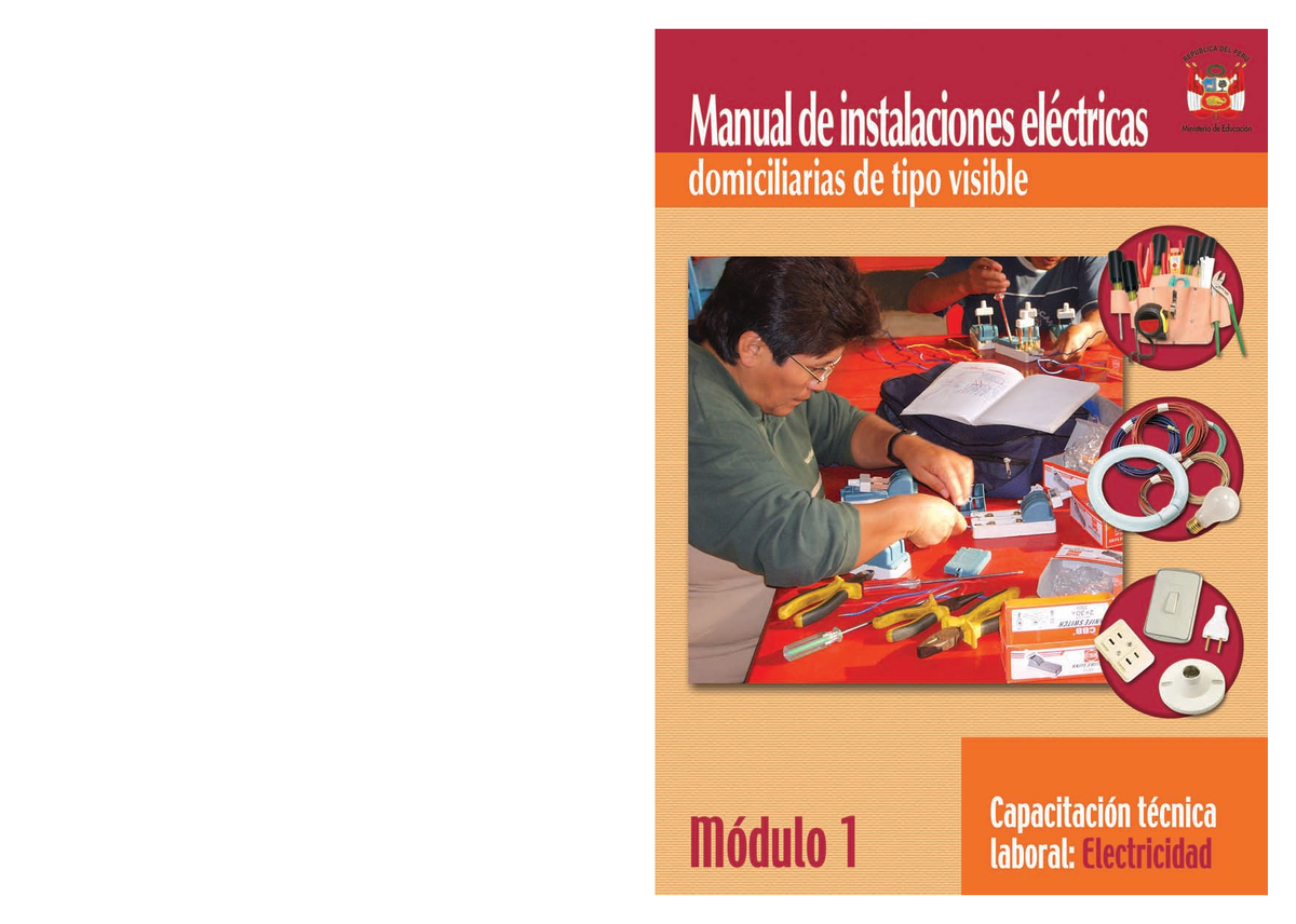 Manual de Instalaciones Eléctricas Domiciliarias - Módulo 1 PAEBA - Document Preview