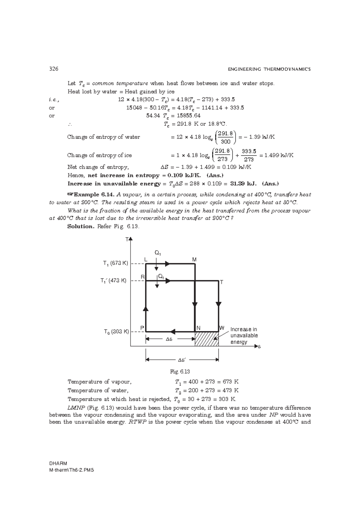 Engineering Thermodynamics: Heat Transfer & Entropy Analysis (326 ...
