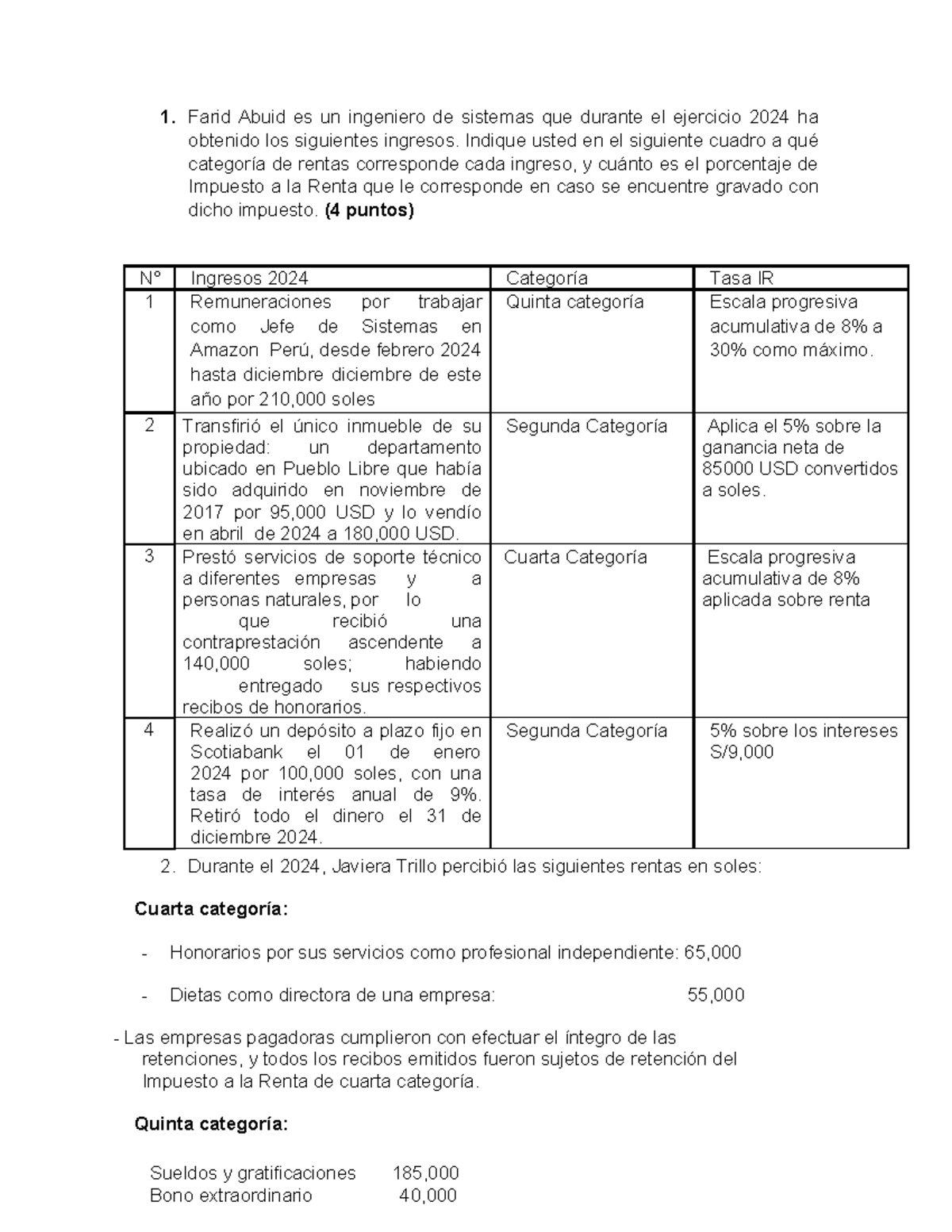 Tributario - Análisis de Impuesto a la Renta 2024 y Categorías de ...