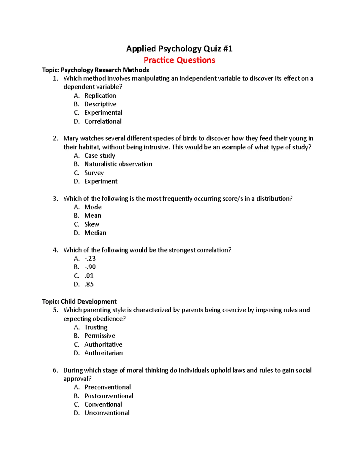 PSY101 Week 1 Lecture Notes: Introduction to Psychology Concepts - Studocu