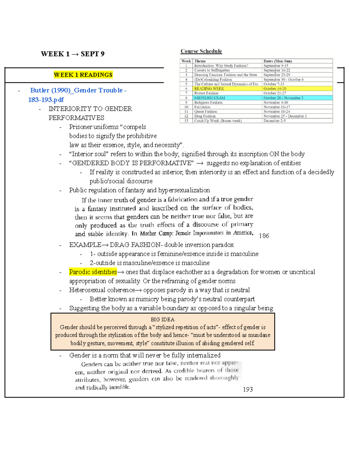 GSWS 2164 A - Lecture Notes on Gender, Fashion, and Identity - Studocu