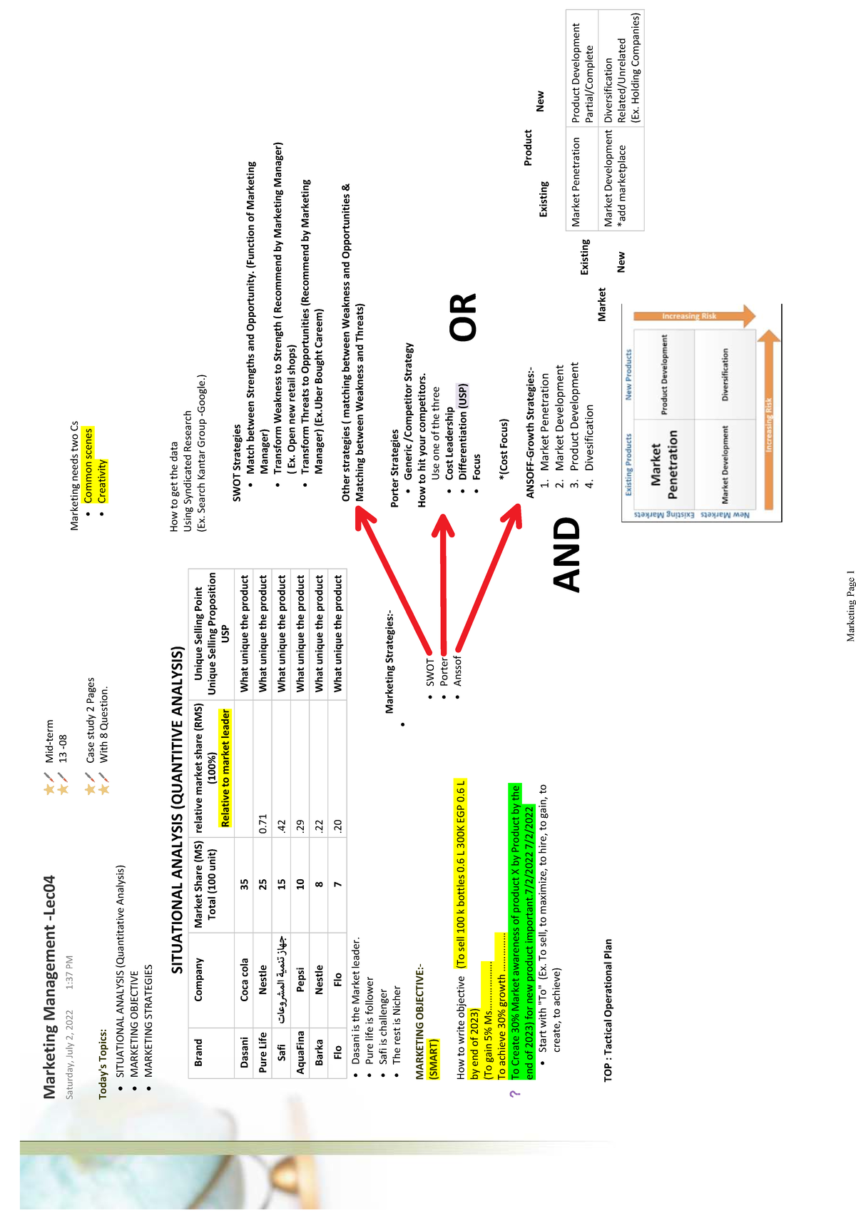 Marketing Lec-04 - dsdas - SITUATIONAL ANALYSIS (Quantitative Analysis ...