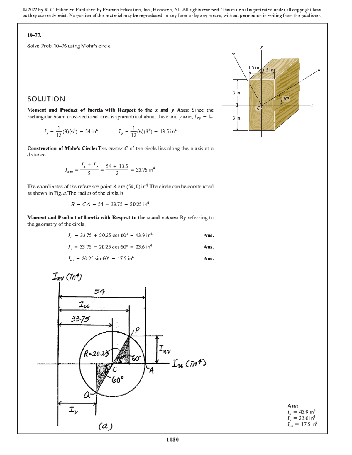 SWK 15th ed Solution Manual - Moment & Product of Inertia Analysis ...