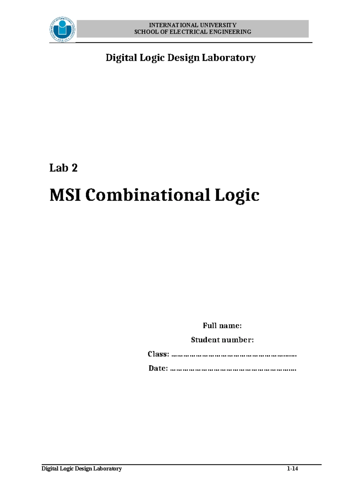 LAB2 - Lab - International University School of Computer Science and ...