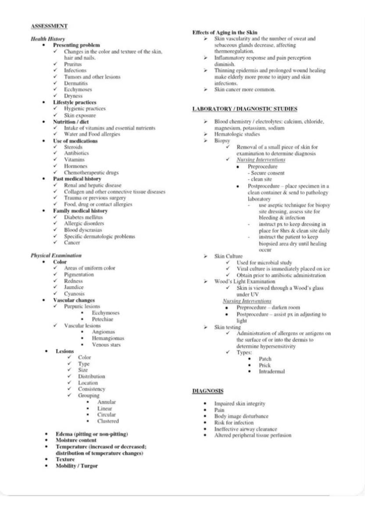 Nursing Assessment and Management of Skin Conditions: MEDSURG 4 Lecture ...