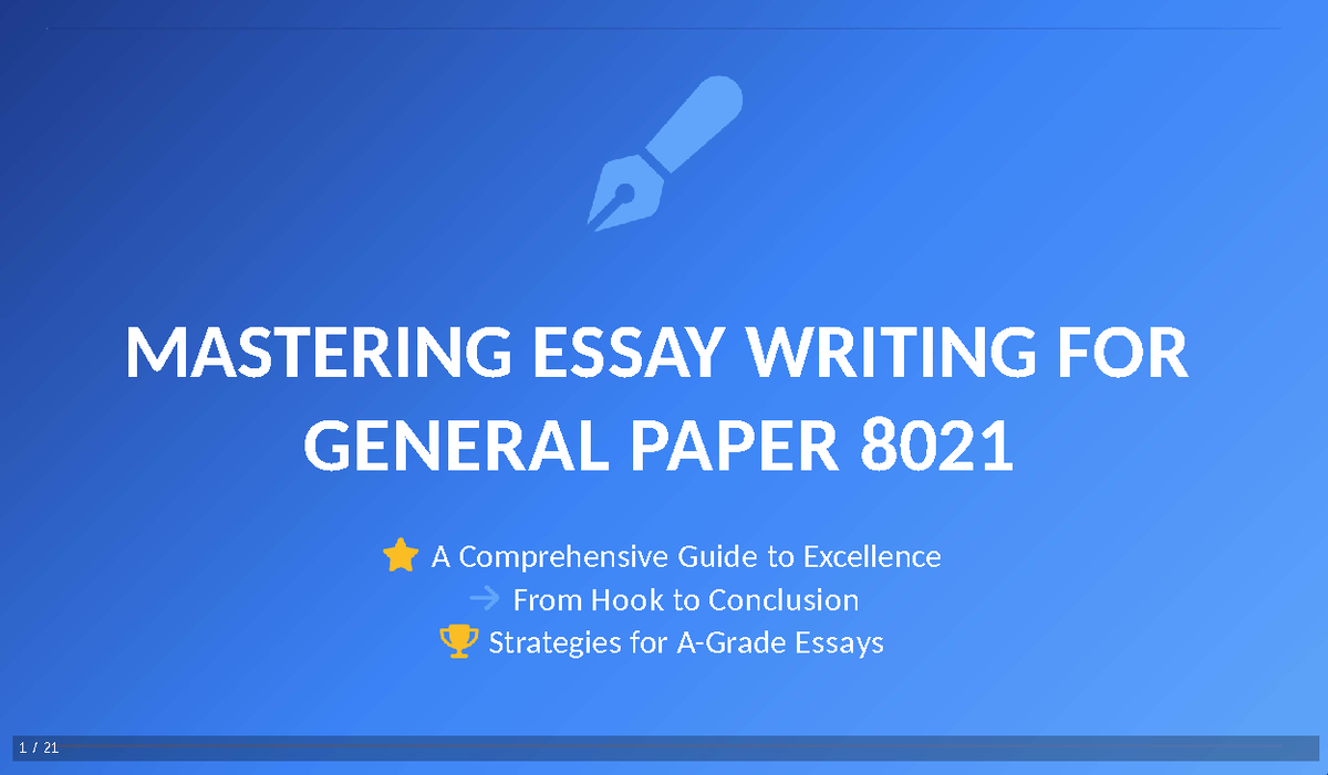 Mastering the English Essay: A Practical Guide