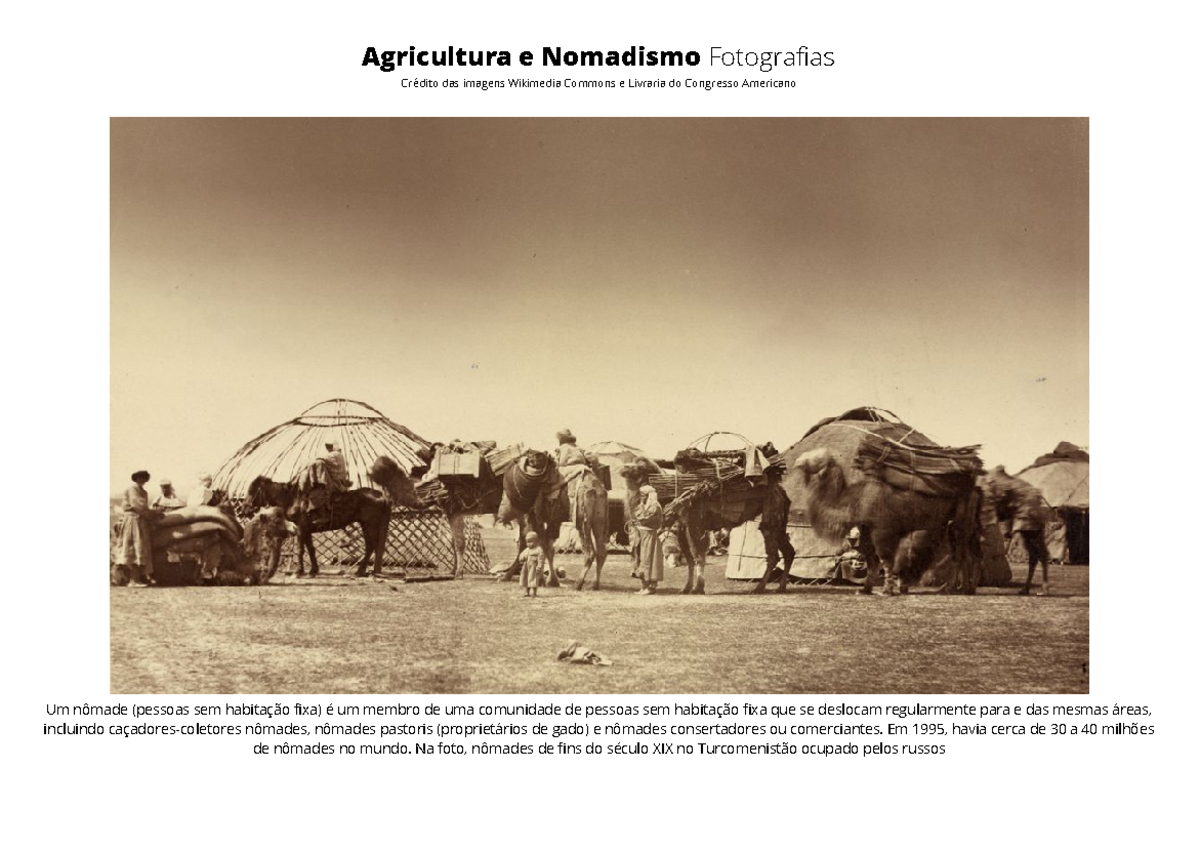 5° ano história - ... - Agricultura e Nomadismo Fotografias Crédito das ...