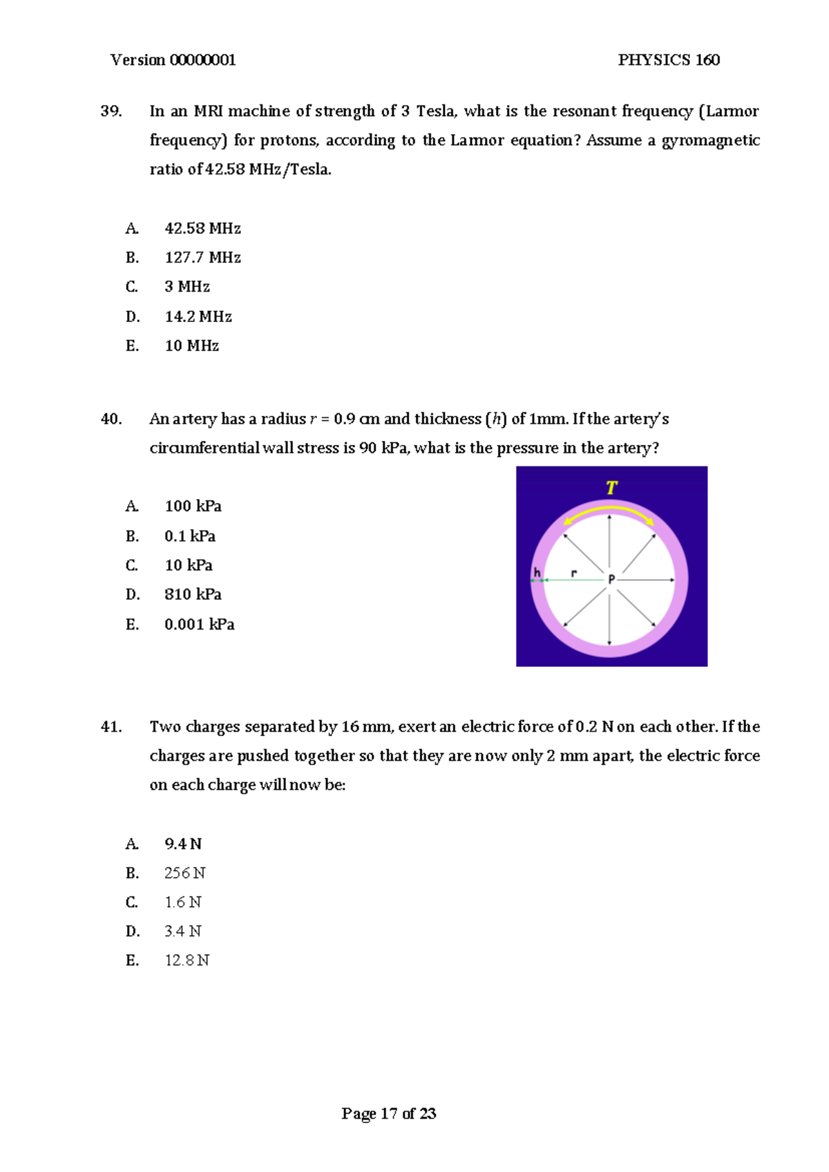 Physics 160 S2 2023: Key Concepts and Problem Solutions - Studocu