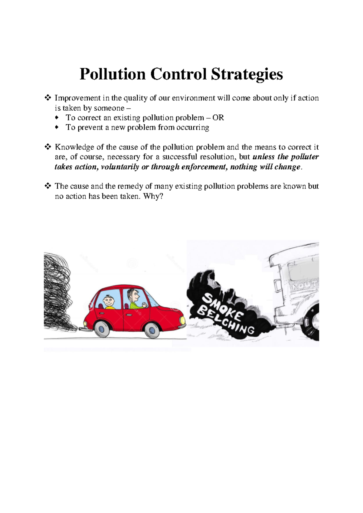 Pollution Control Strategies(B) - Pollution Control Strategies ...