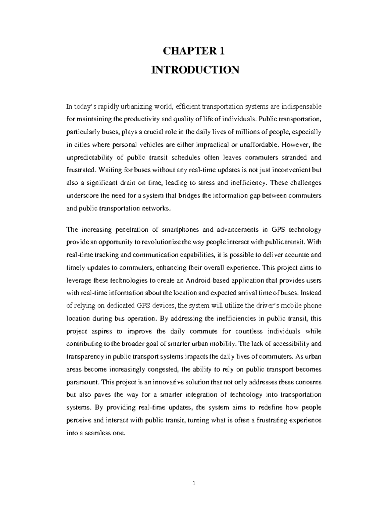 P2 - Final Year Project Report: Bus Tracking System for Urban Mobility ...