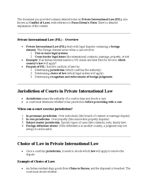 PIL summary notes for public international law - GLC 2025 SEM V - Studocu