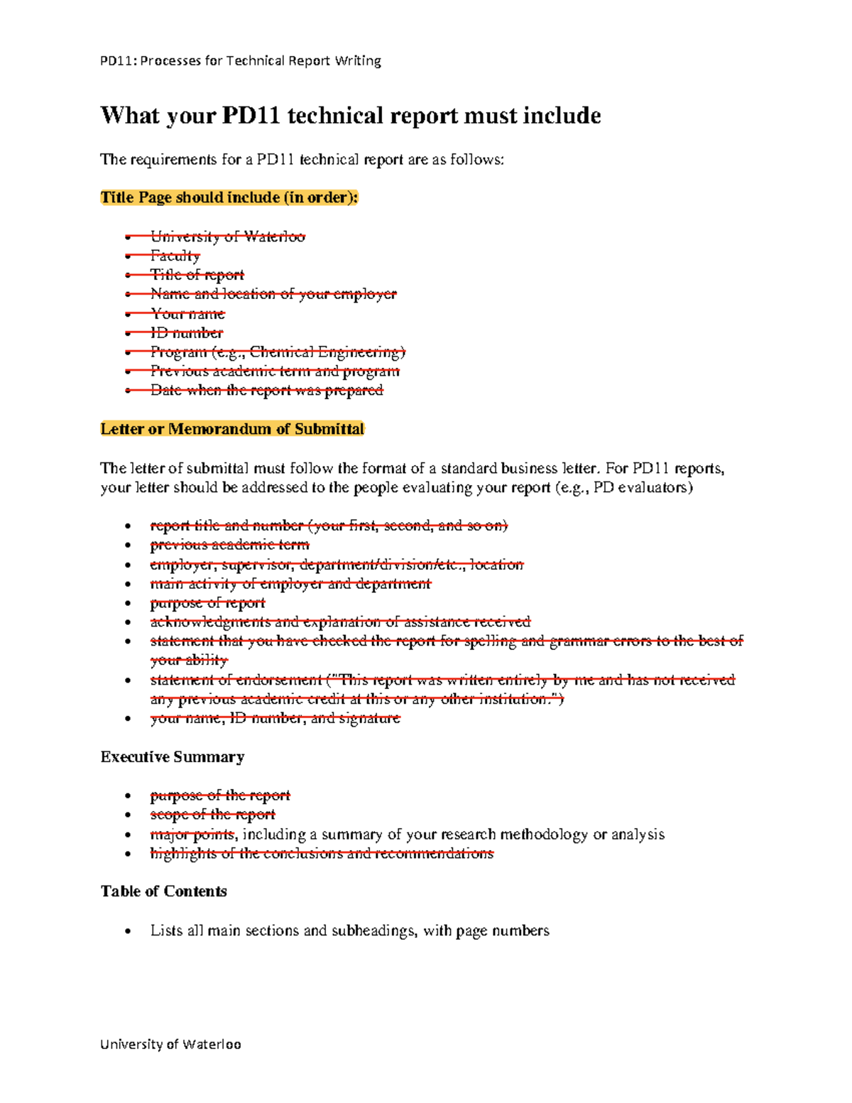 PD11 Technical Report Writing Guidelines for UW Students - Studocu