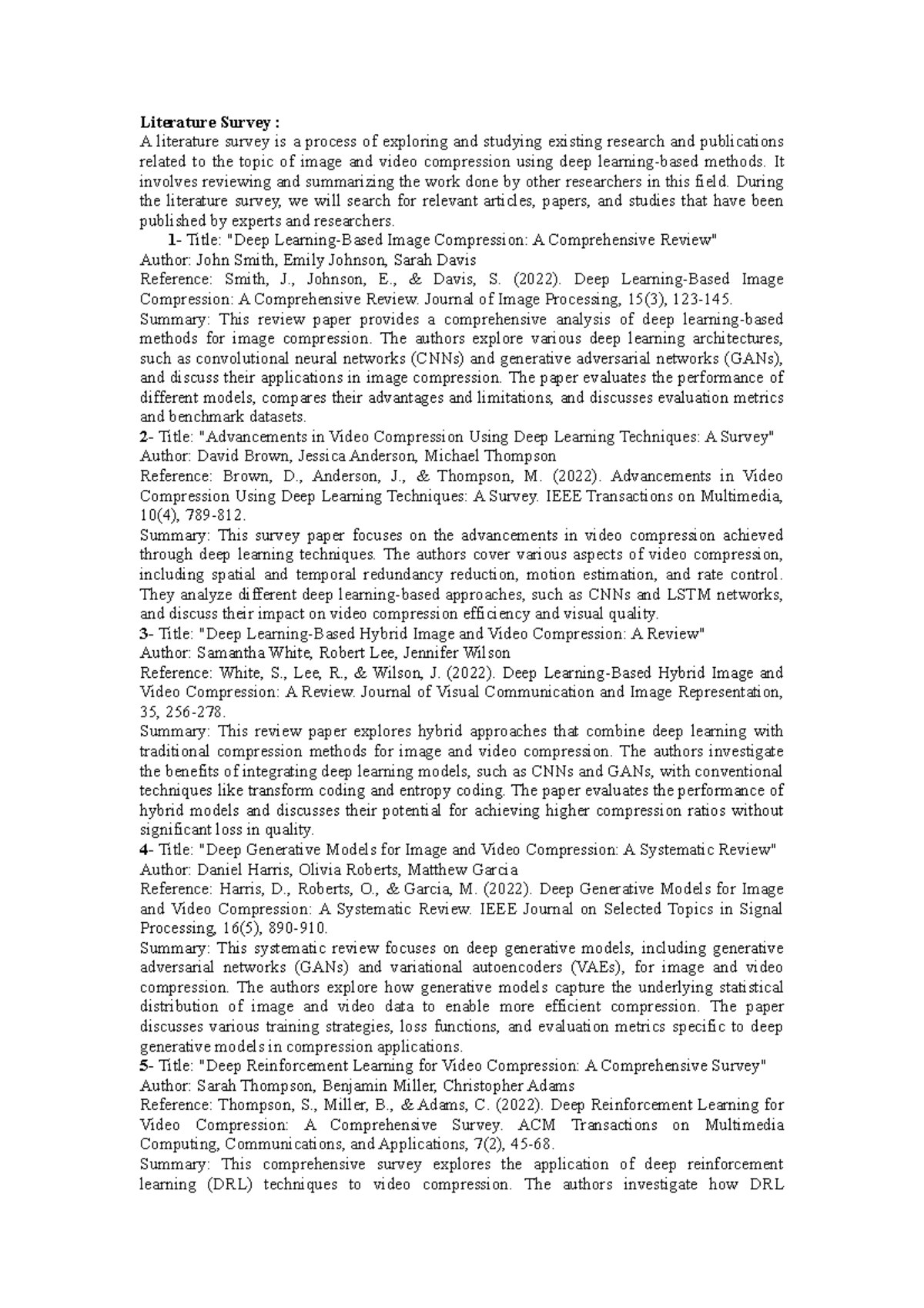 Literature Survey on Deep Learning Techniques in Image & Video ...